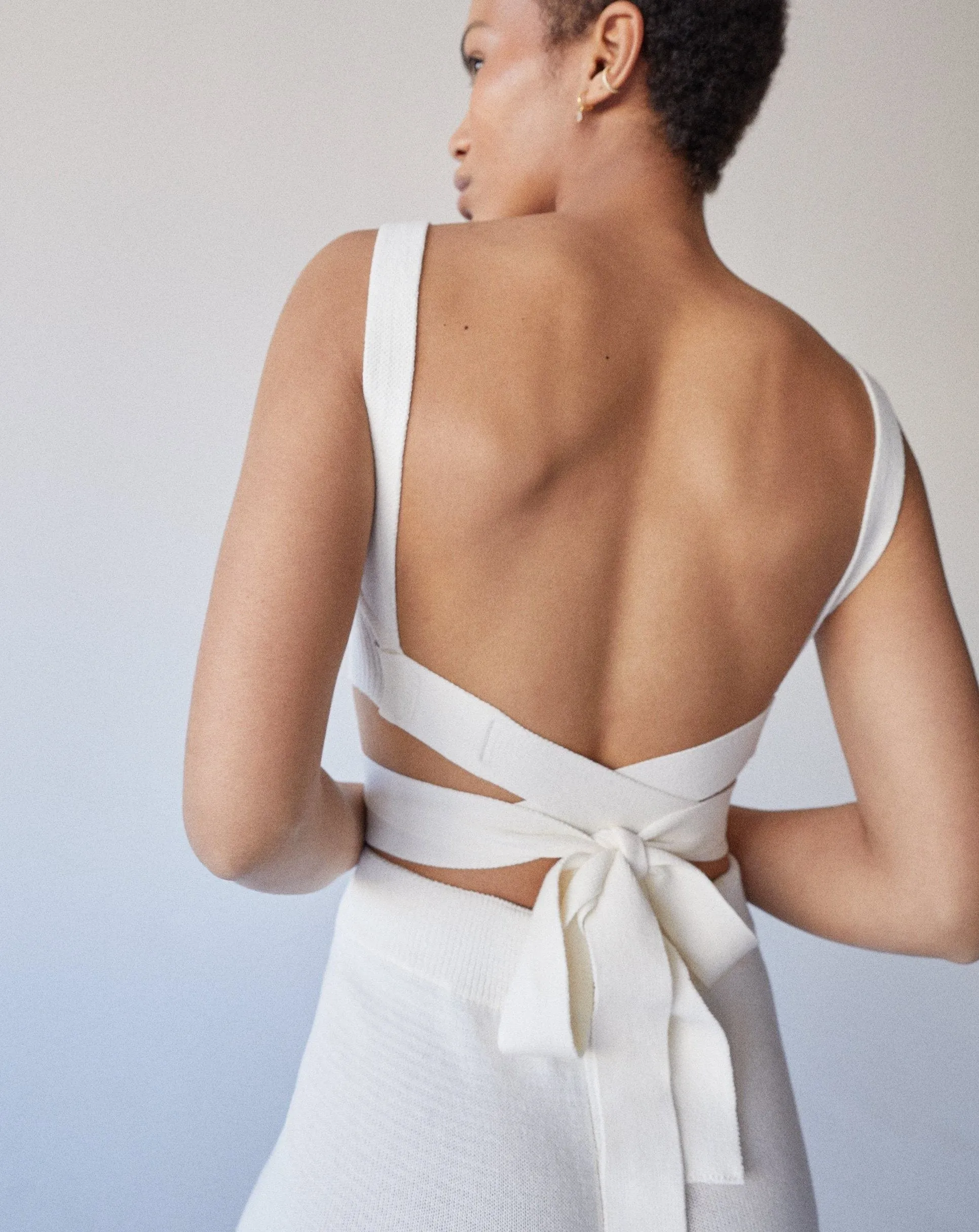 Bare Bra Knit Top Cream sold by Alohas product image thumbnail 2