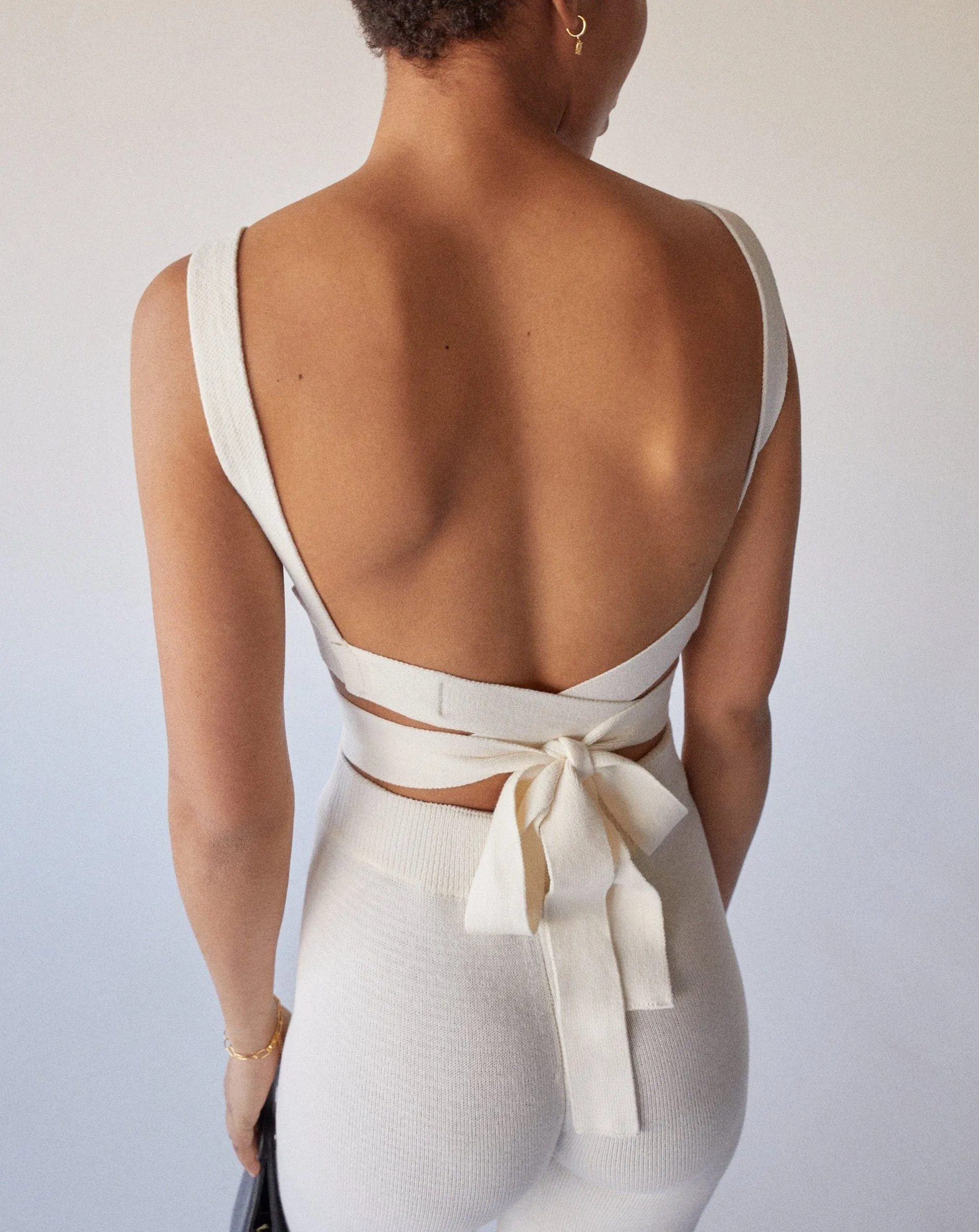 Bare Bra Knit Top Cream sold by Alohas product image thumbnail 5