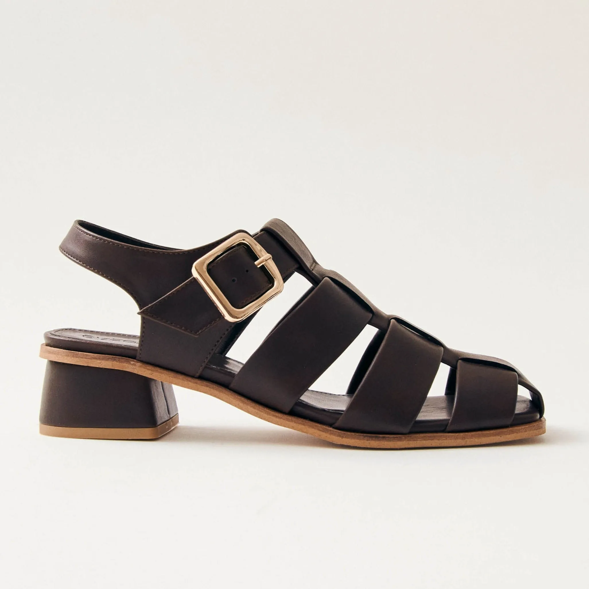 Leona Brown Vegan Leather Sandals sold by Alohas product image thumbnail 3
