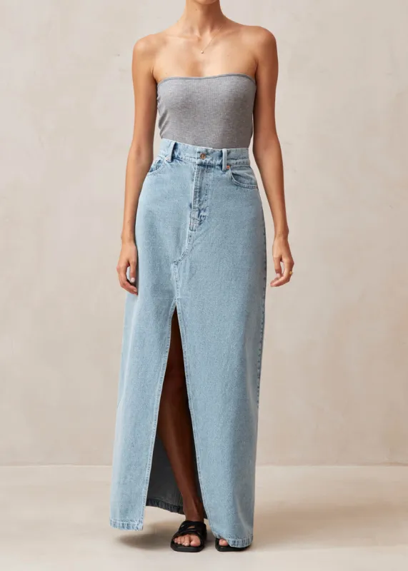 Mariana Blue Denim Skirt made by Alohas