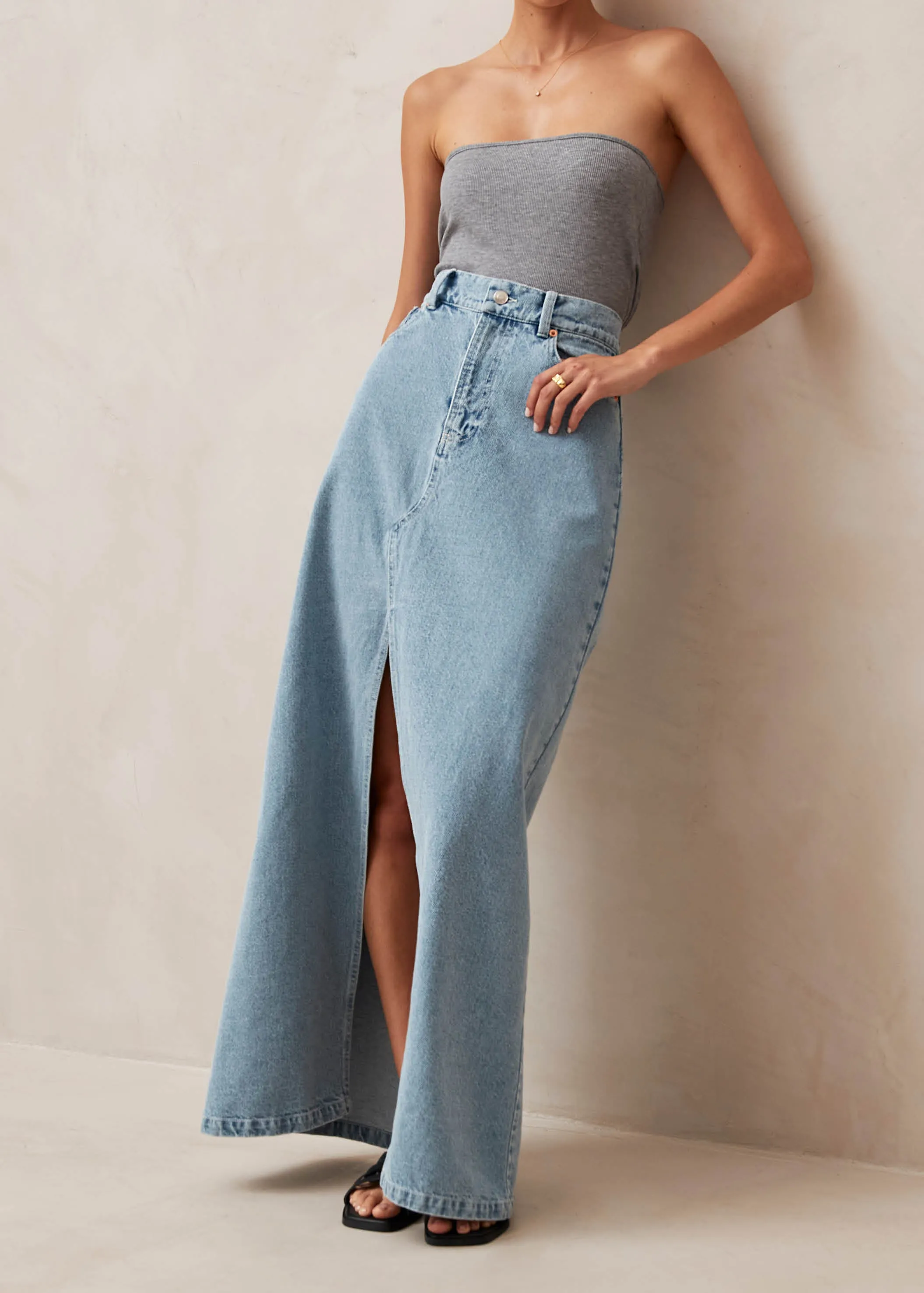 Mariana Blue Denim Skirt sold by Alohas product image thumbnail 4
