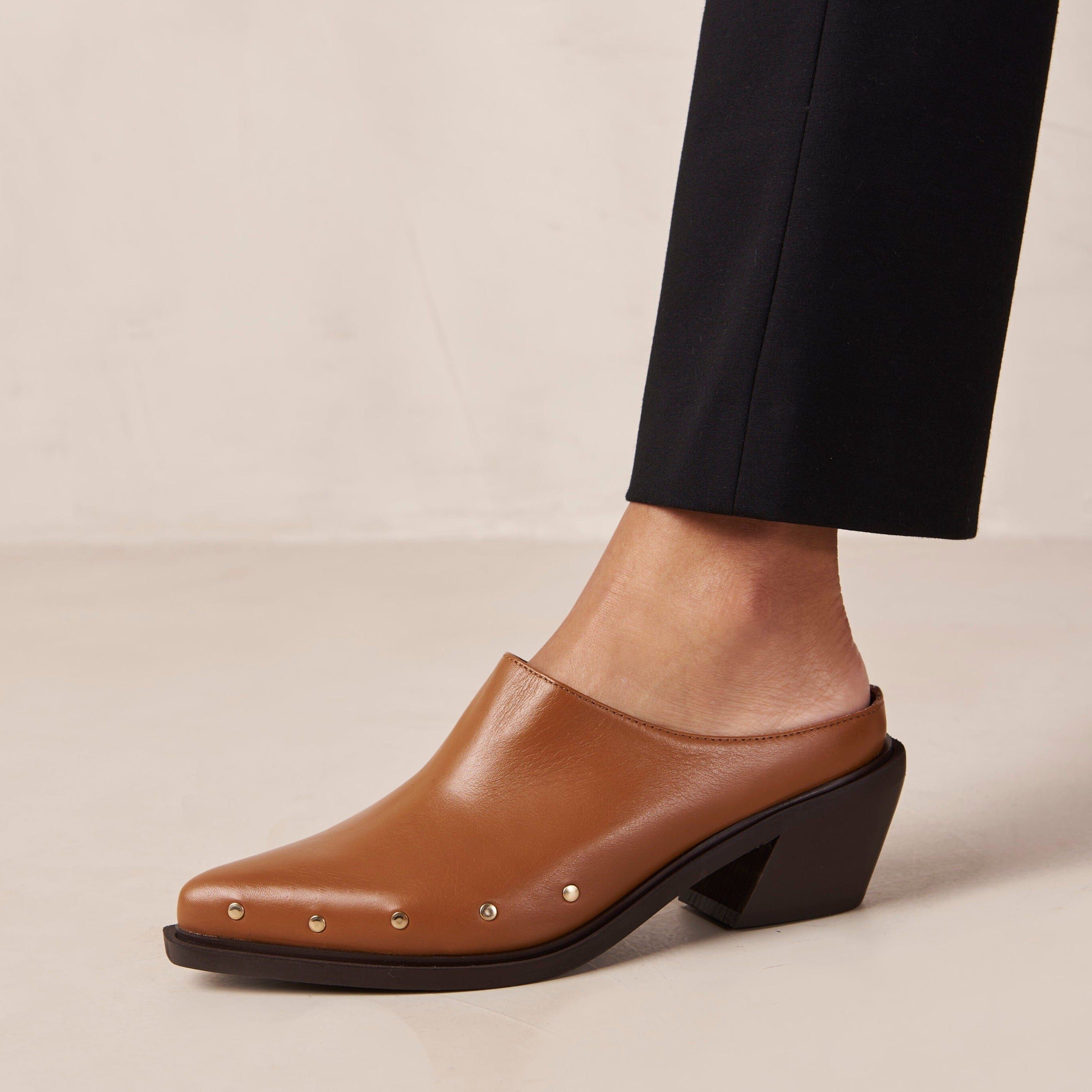 Lorenzo Tan Leather Mules sold by Alohas product image thumbnail 3