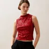 Carla Shimmer Red Tops sold by Alohas