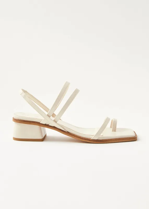 Marlowe Cream Vegan Leather Sandals sold by Alohas