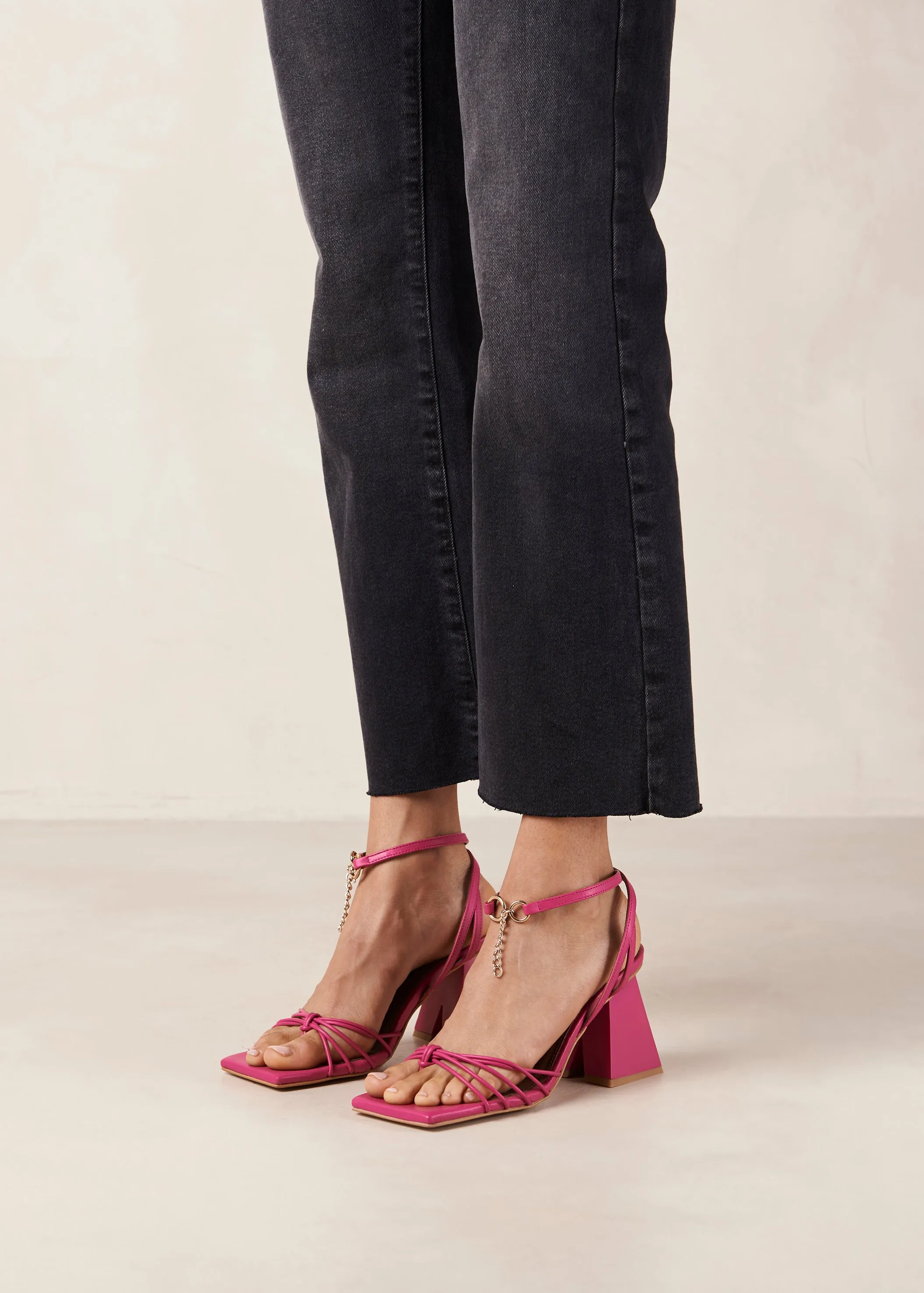 Cactus Magenta Leather Sandals sold by Alohas product image thumbnail 2