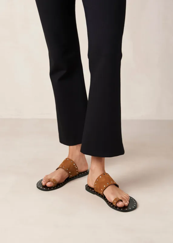 Riley Brown Leather Sandals sold by Alohas