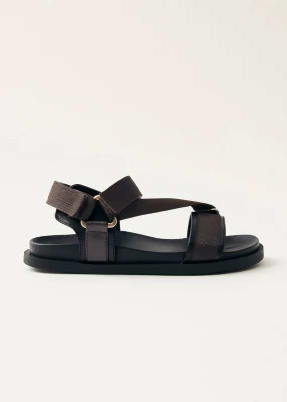 Indigo Brown Vegan Leather Sandals sold by Alohas