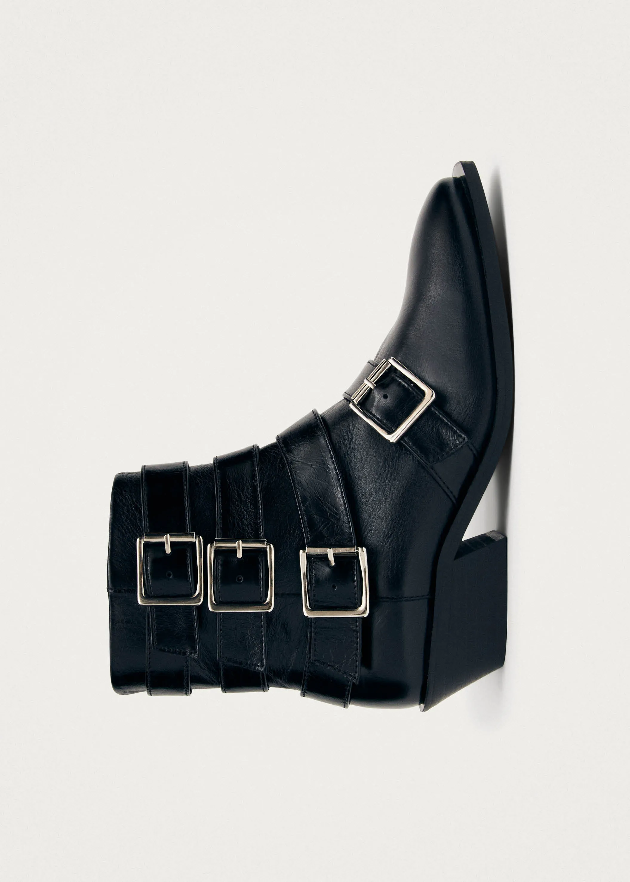 Eras Black Leather Ankle Boots sold by Alohas product image thumbnail 5