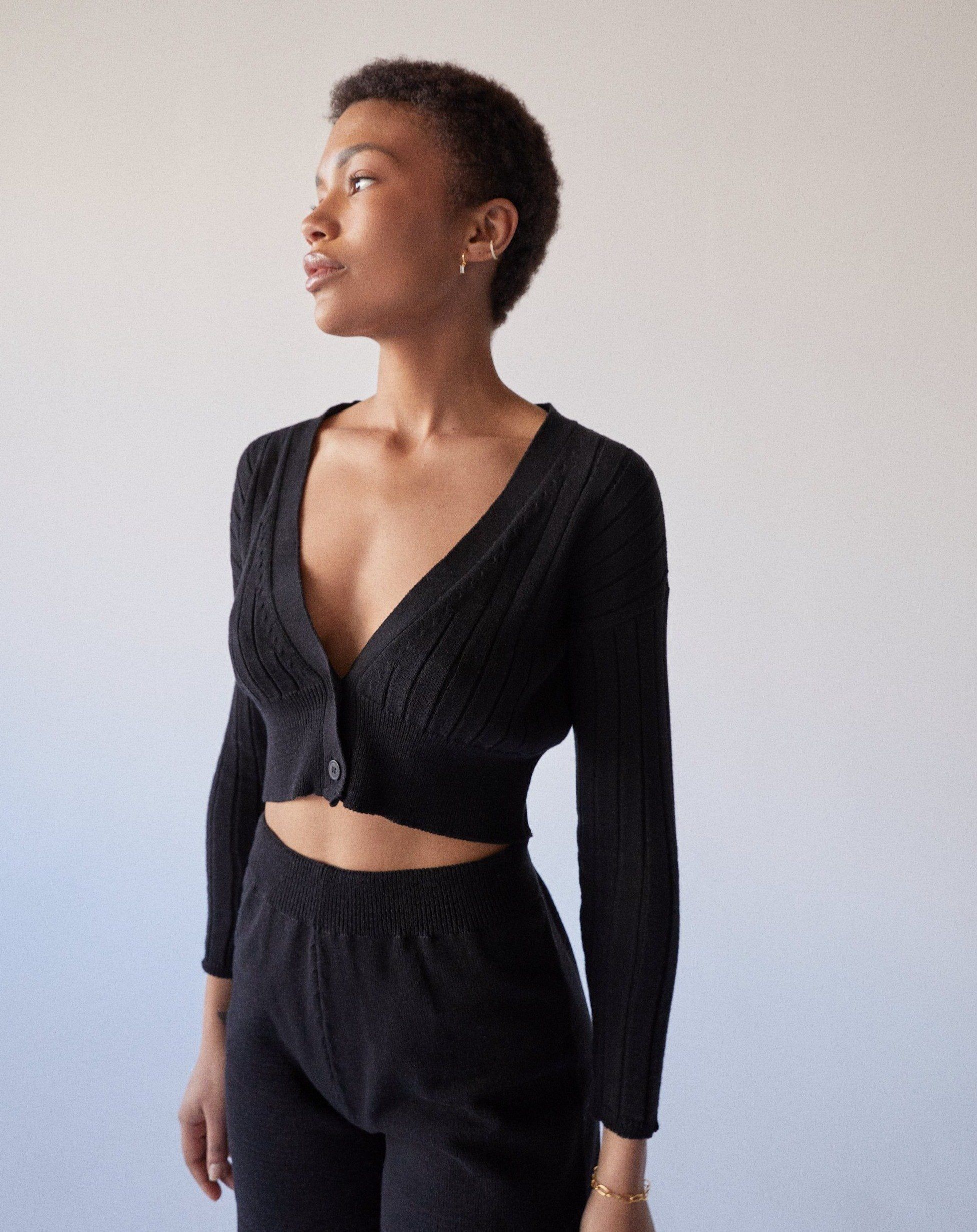 Tender Knit Cardigan Black sold by Alohas product image thumbnail 5