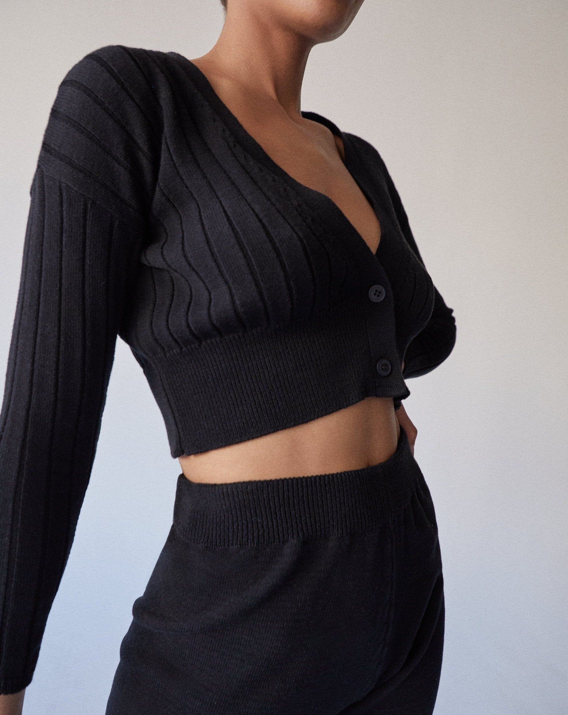 Tender Knit Cardigan Black sold by Alohas product image thumbnail 4