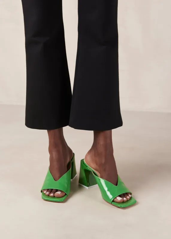 Tasha Green Leather Sandals sold by Alohas