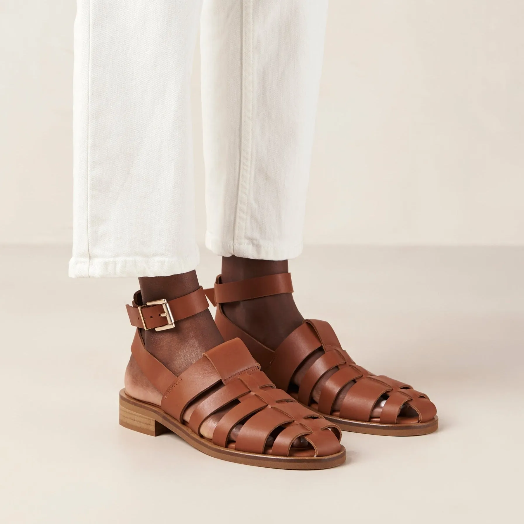 Perry Tan Leather Sandals sold by Alohas product image thumbnail 3