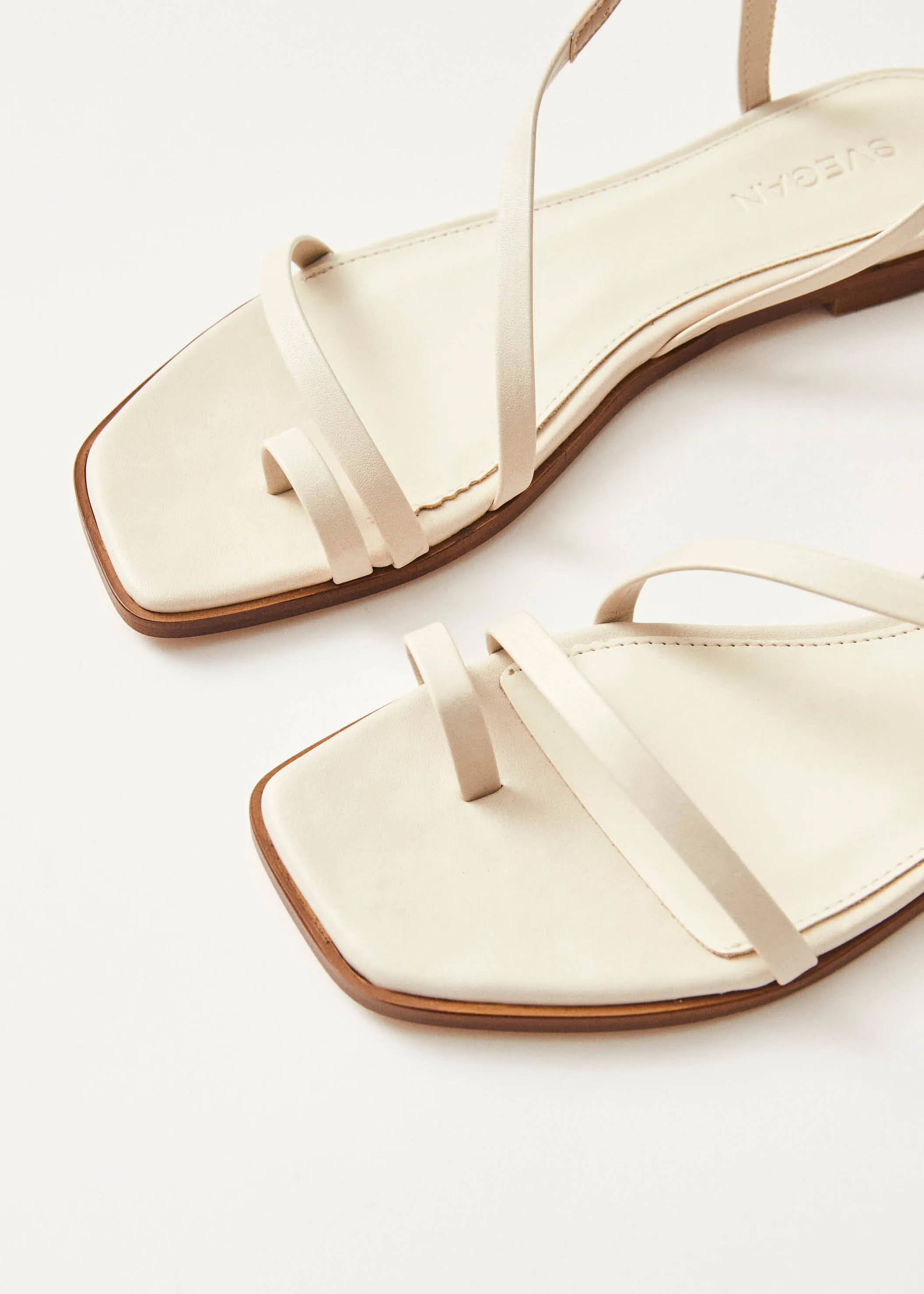 Sloane Cream Vegan Leather Sandals sold by Alohas product image thumbnail 4