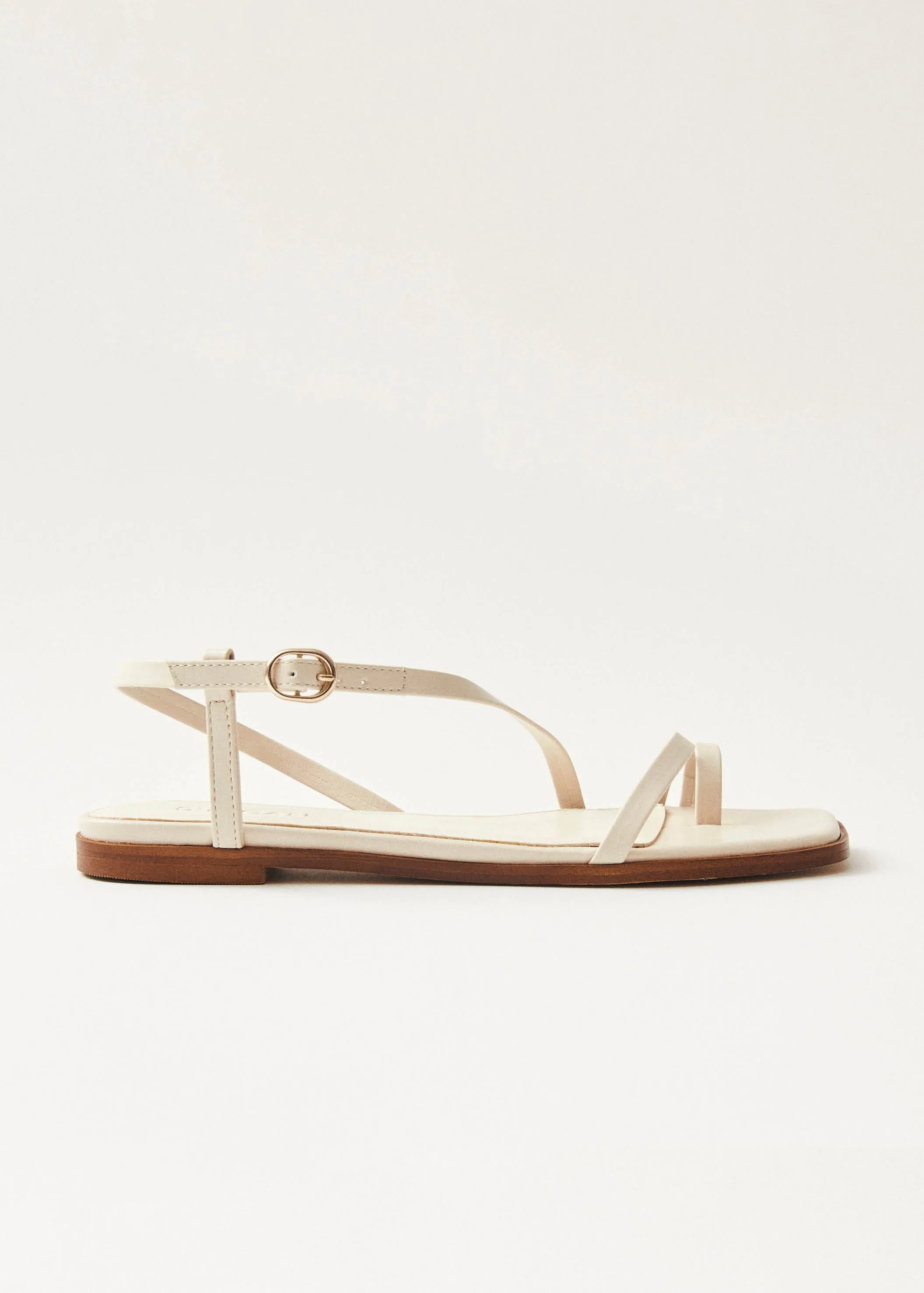 Sloane Cream Vegan Leather Sandals sold by Alohas