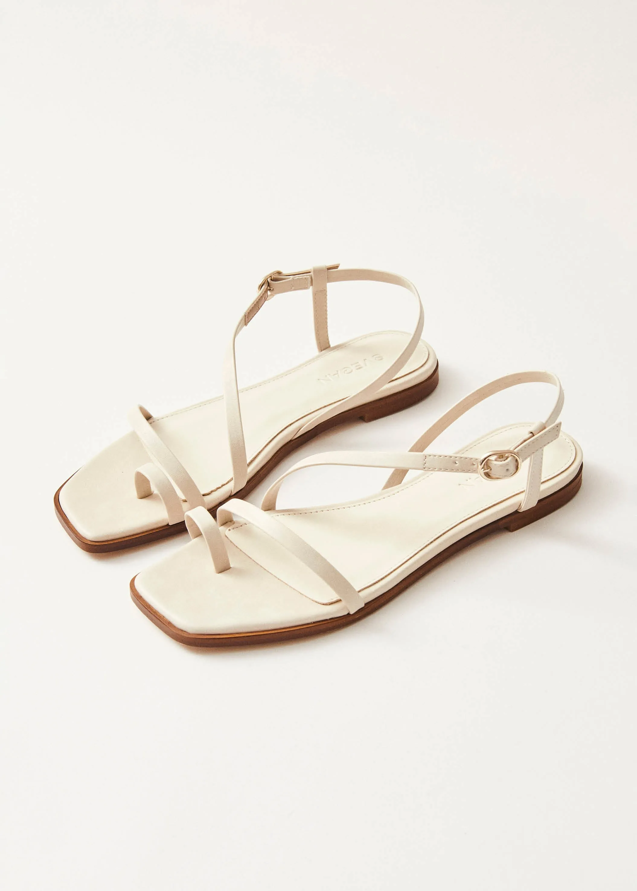 Sloane Cream Vegan Leather Sandals sold by Alohas product image thumbnail 2
