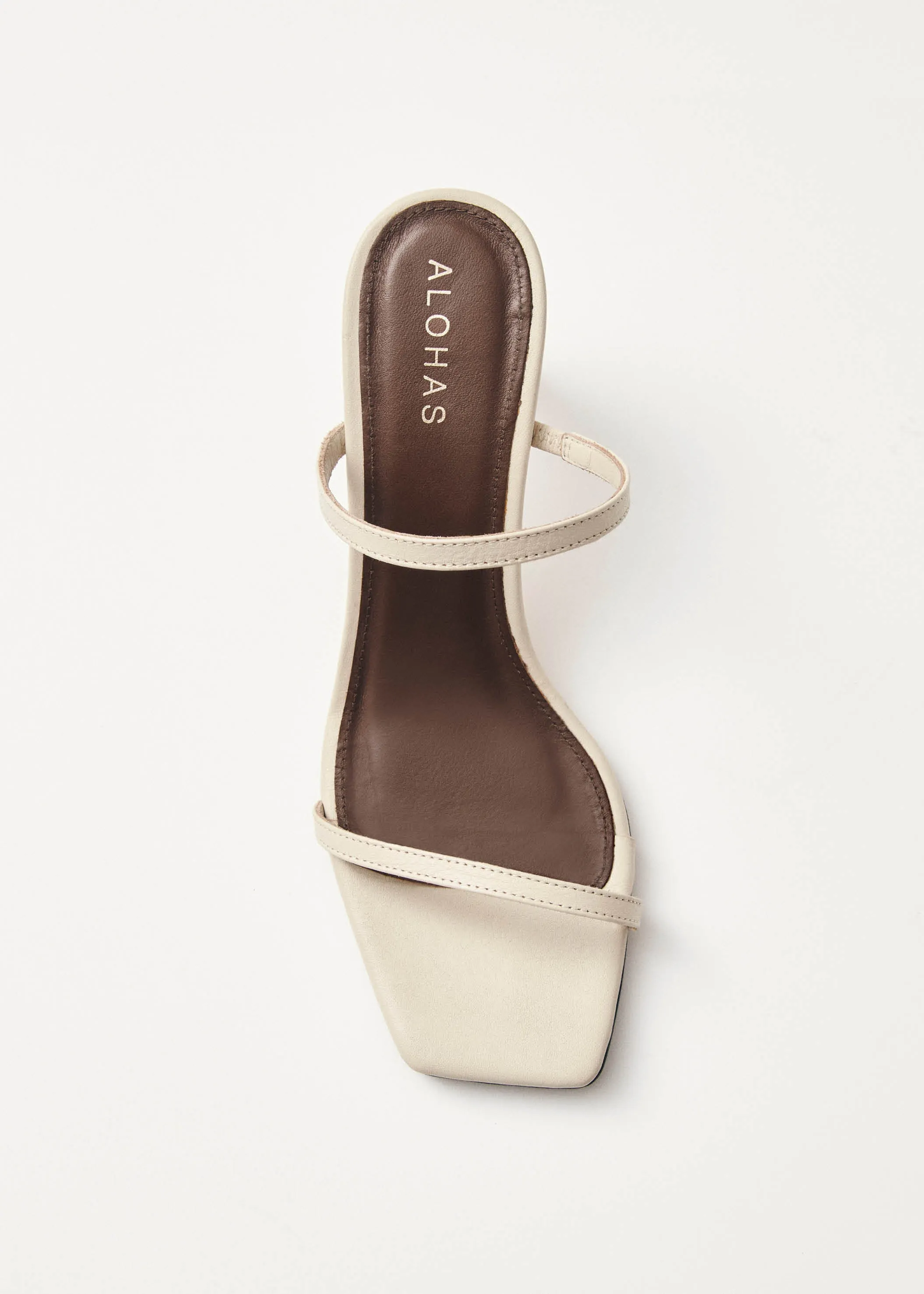 Cannes Beige Leather Sandals sold by Alohas product image thumbnail 5