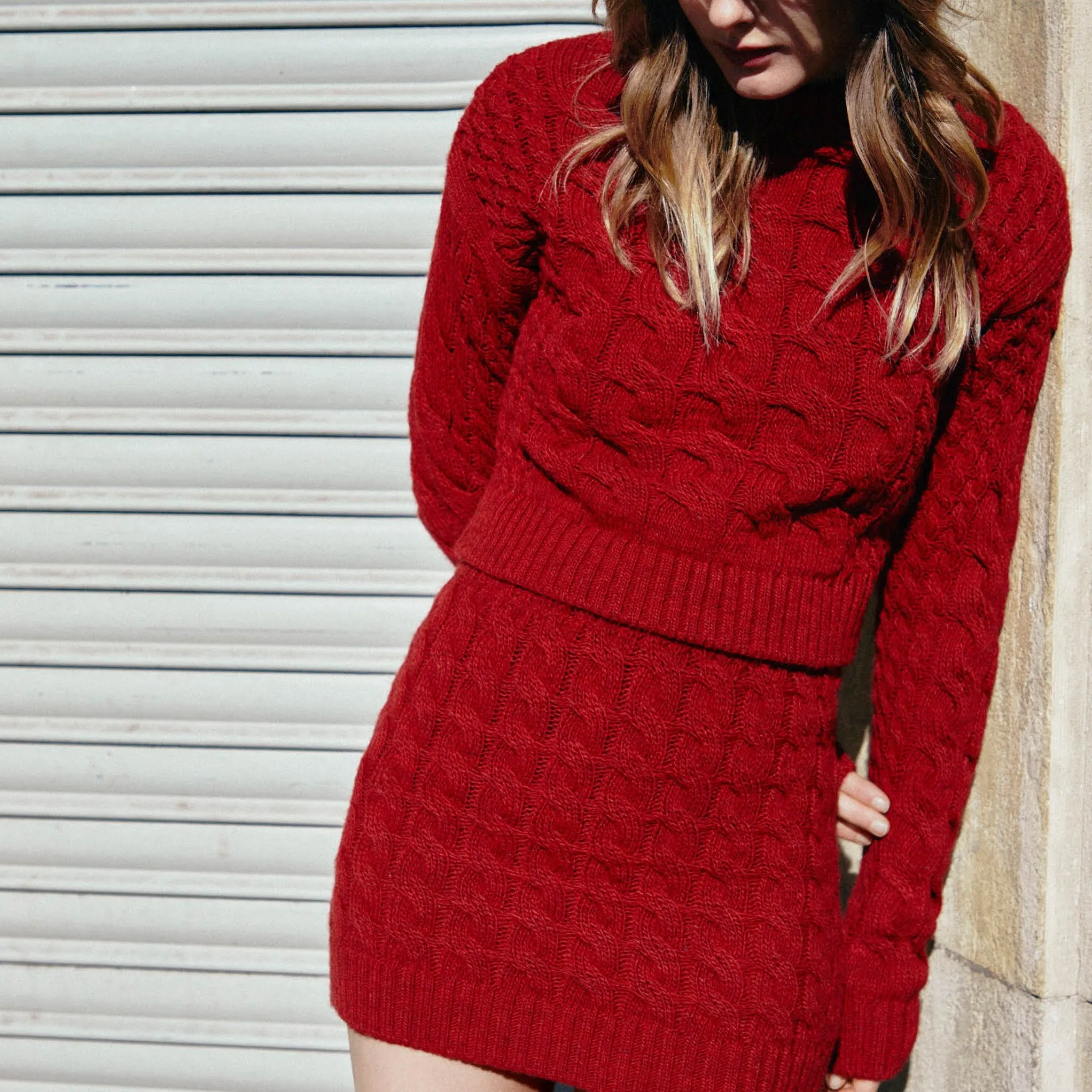 Blossom Red Tricot Sweater sold by Alohas product image thumbnail 3