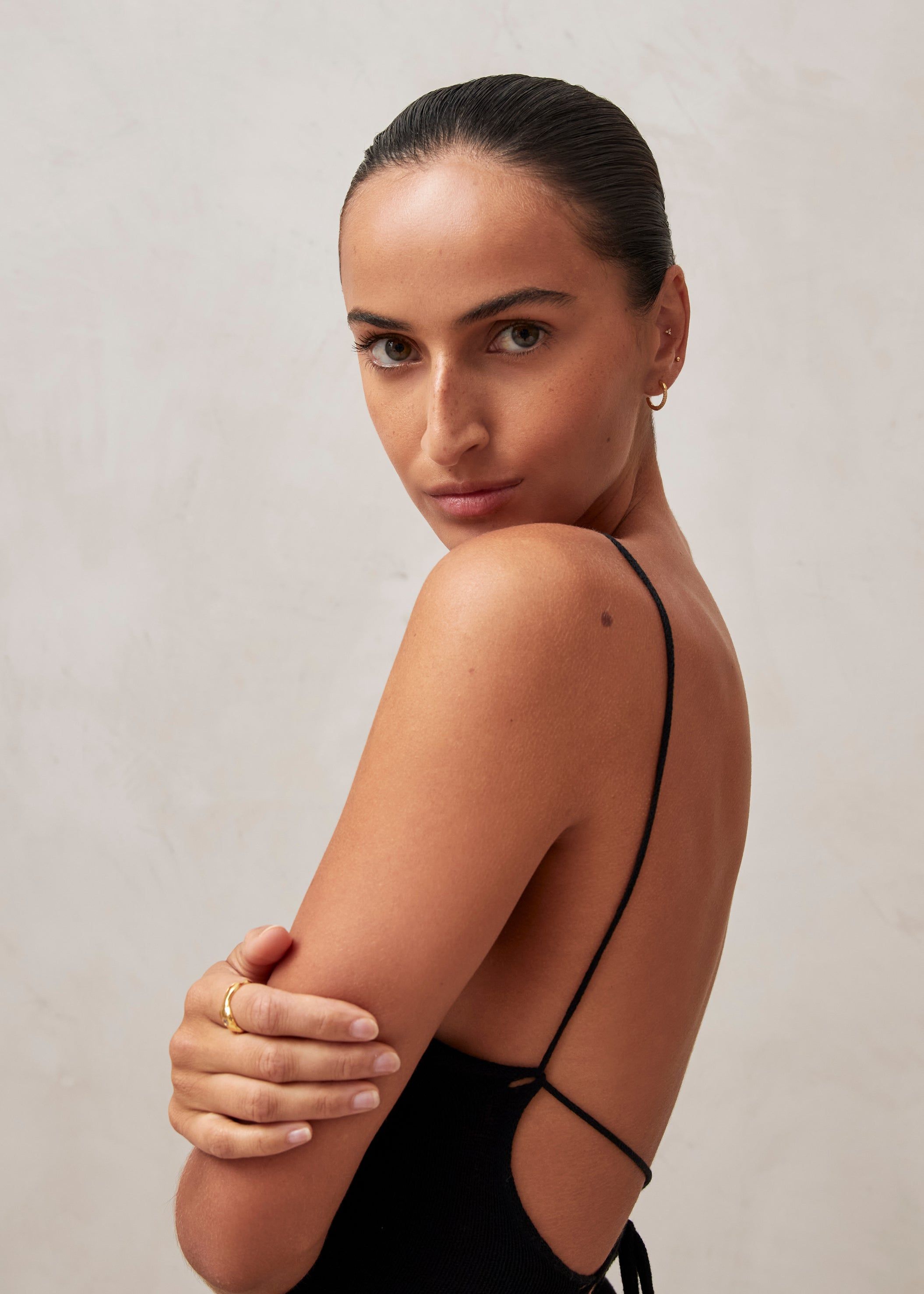 Delicate Strap Knit Dress Black sold by Alohas product image thumbnail 3