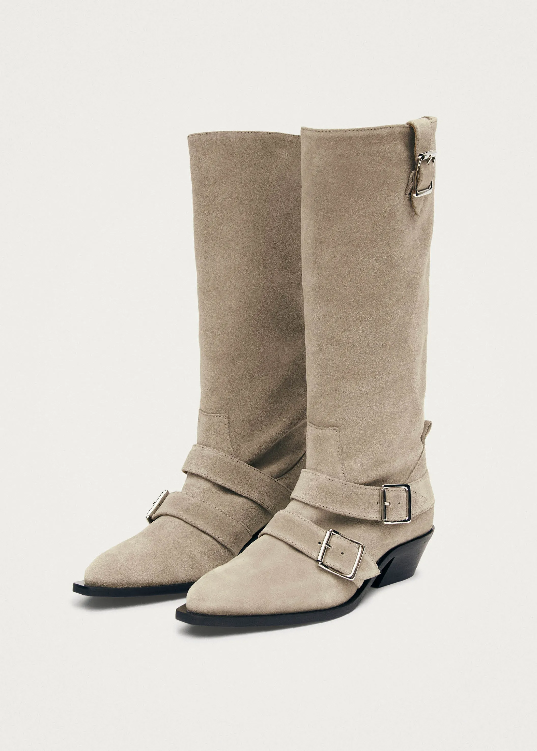 Ryder Suede Beige Leather Boots sold by Alohas product image thumbnail 2