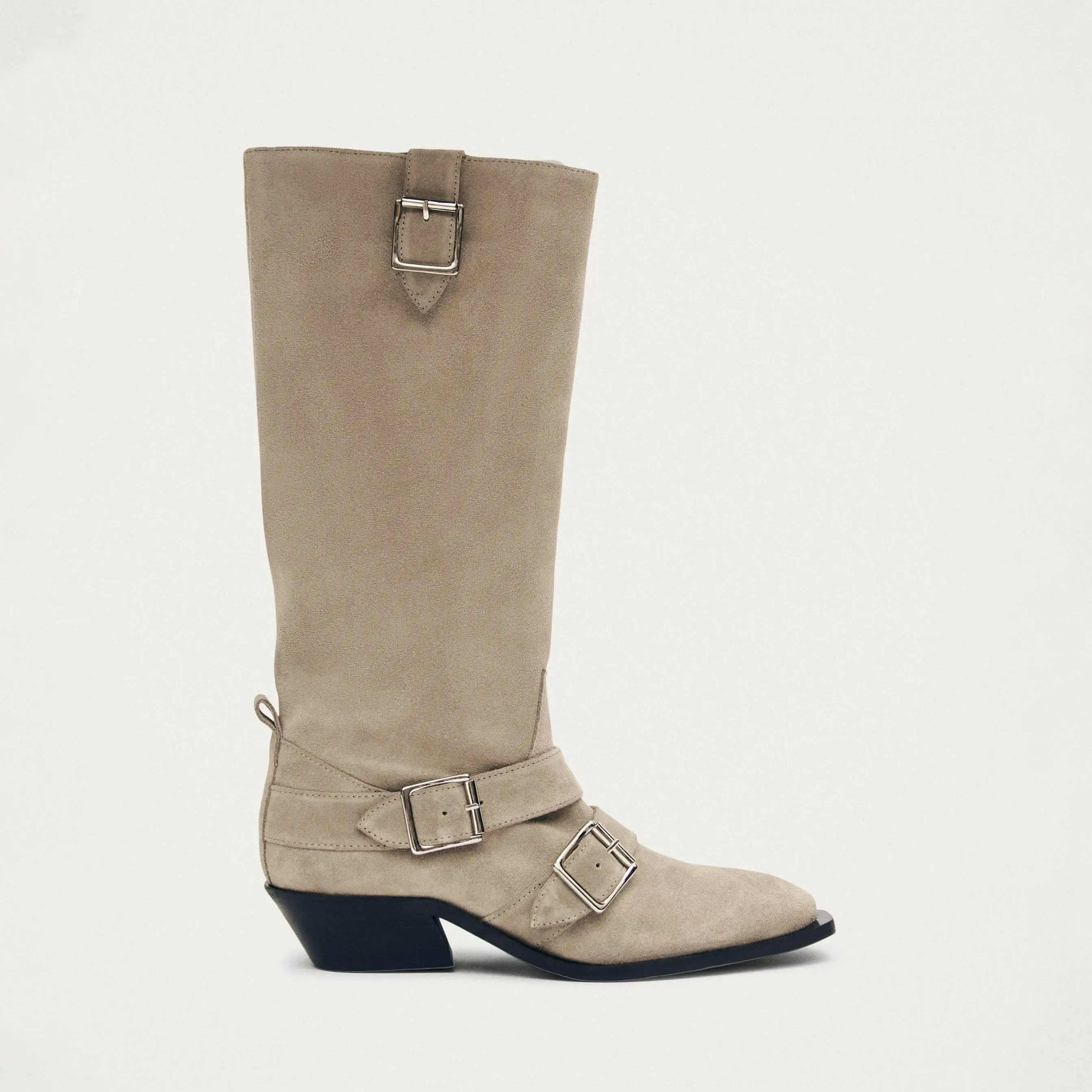 Ryder Suede Beige Leather Boots sold by Alohas product image thumbnail 3