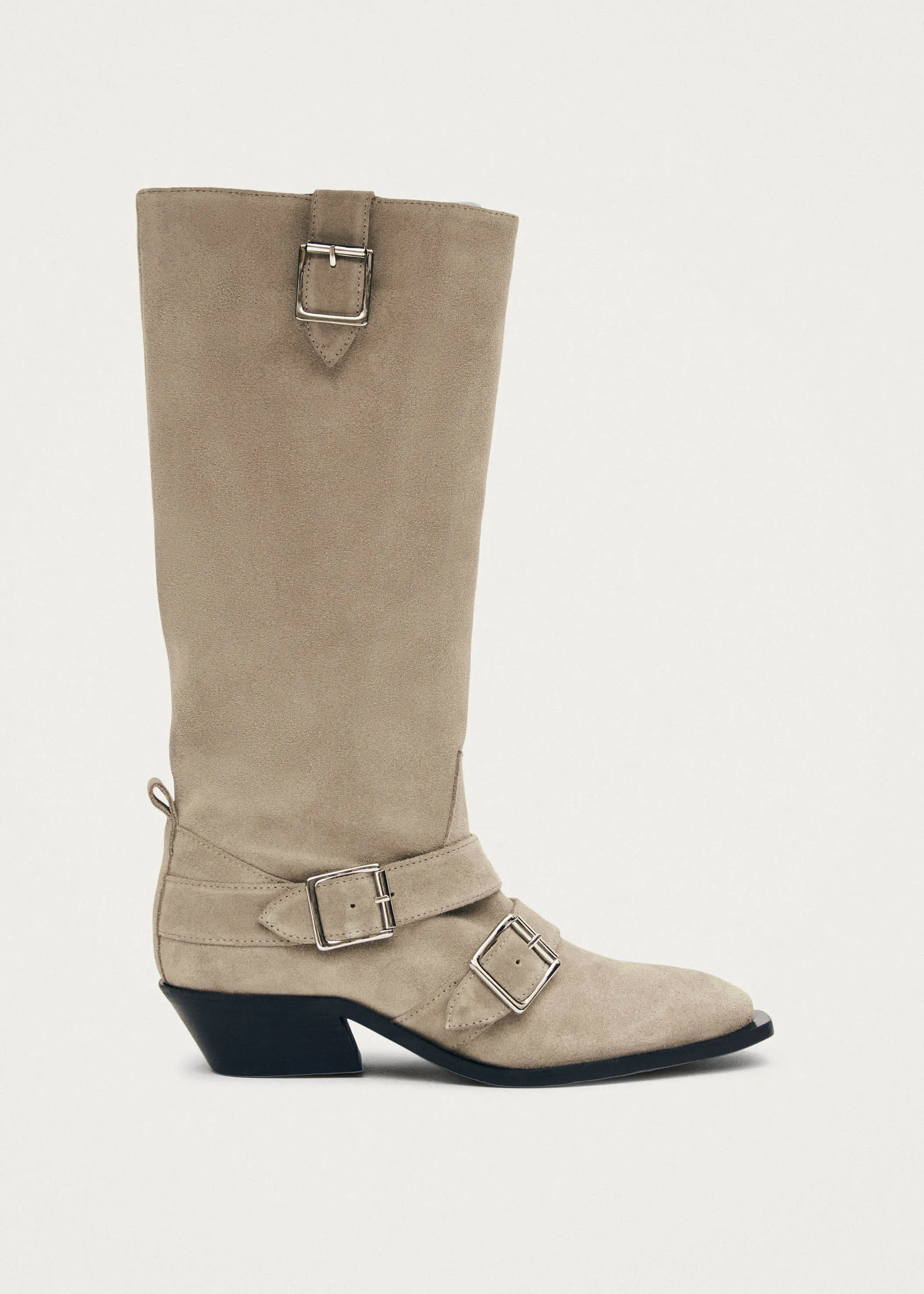 Ryder Suede Beige Leather Boots sold by Alohas