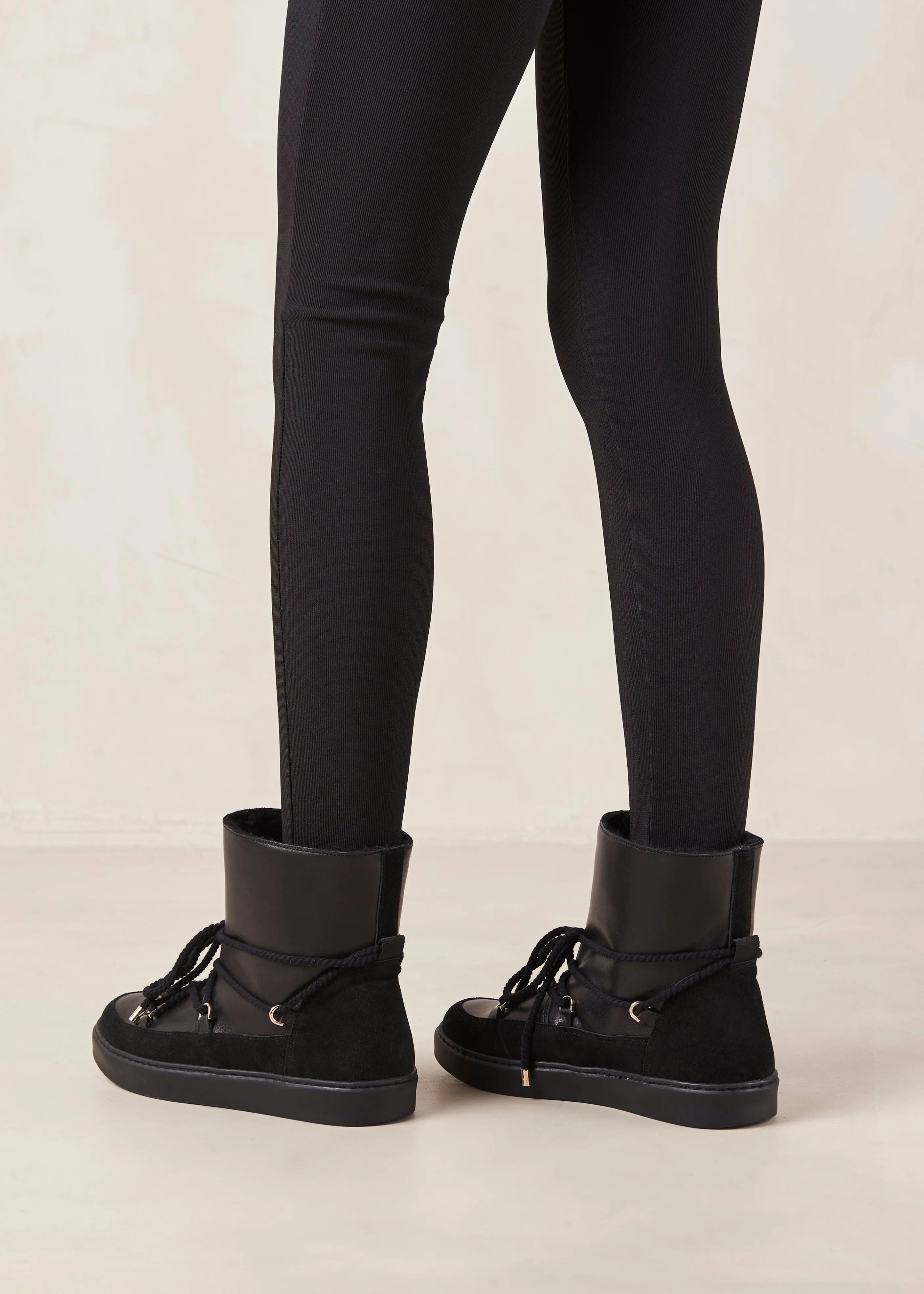 Borealis Black Leather Ankle Boots sold by Alohas product image thumbnail 5