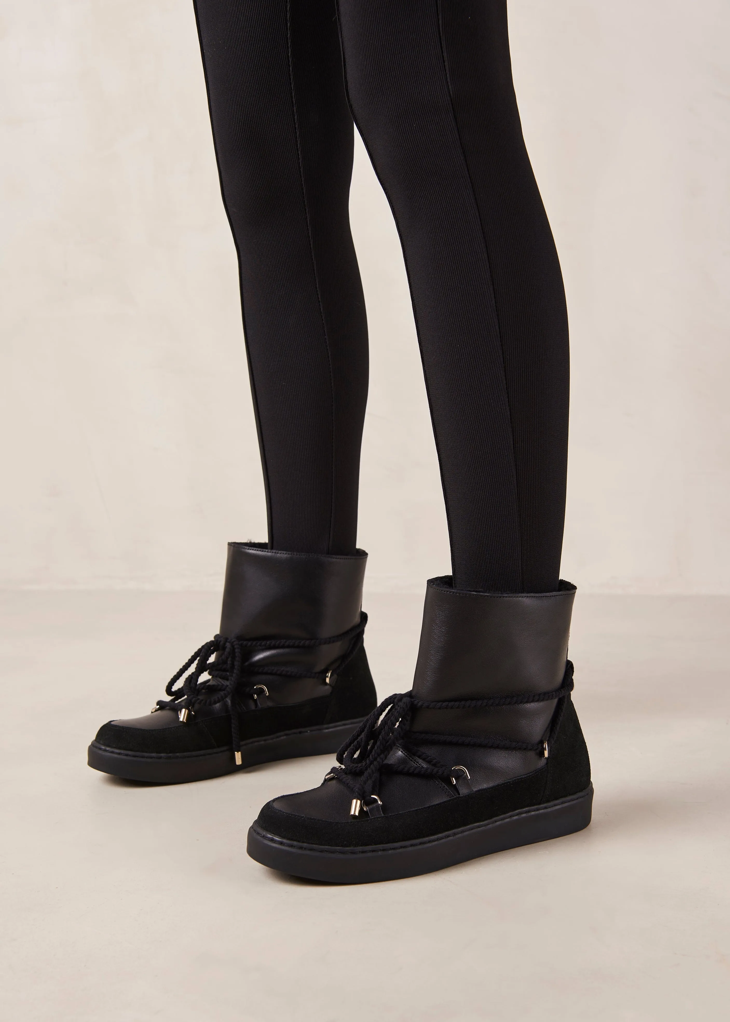 Borealis Black Leather Ankle Boots sold by Alohas product image thumbnail 2