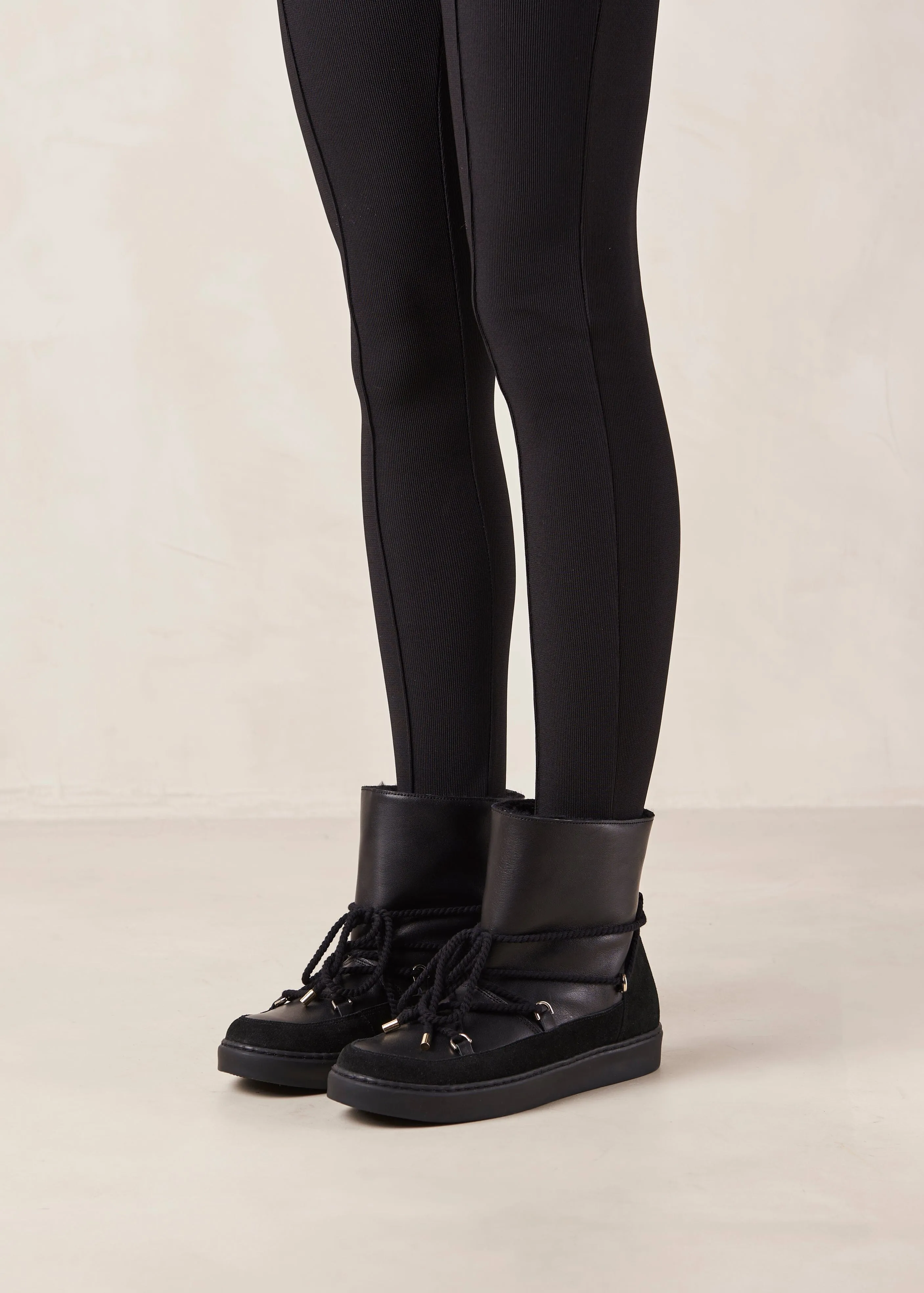 Borealis Black Leather Ankle Boots sold by Alohas product image thumbnail 4