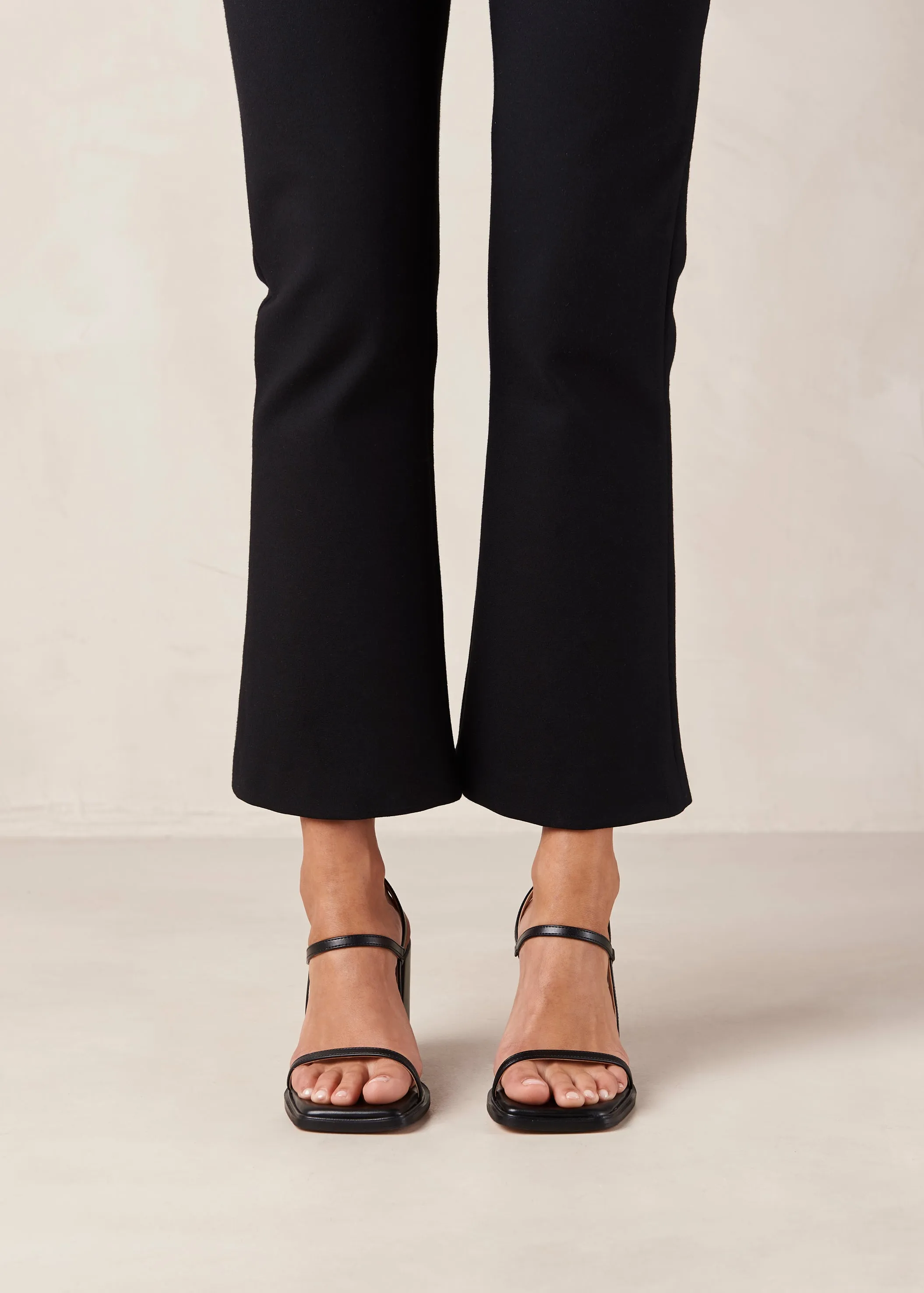 Lorena Black Vegan Leather Sandals sold by Alohas product image thumbnail 5