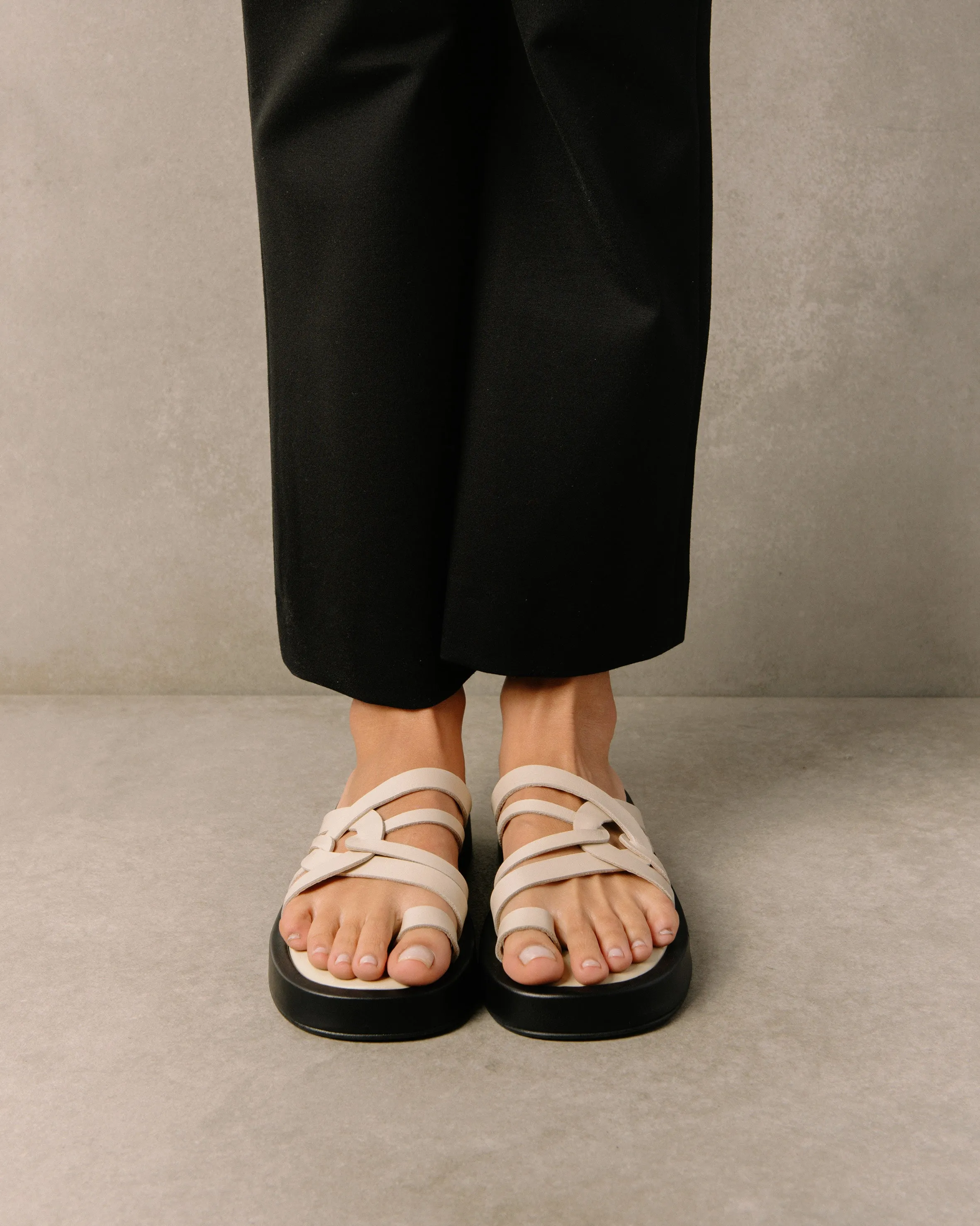 Cool Cream Leather Sandals sold by Alohas product image thumbnail 5