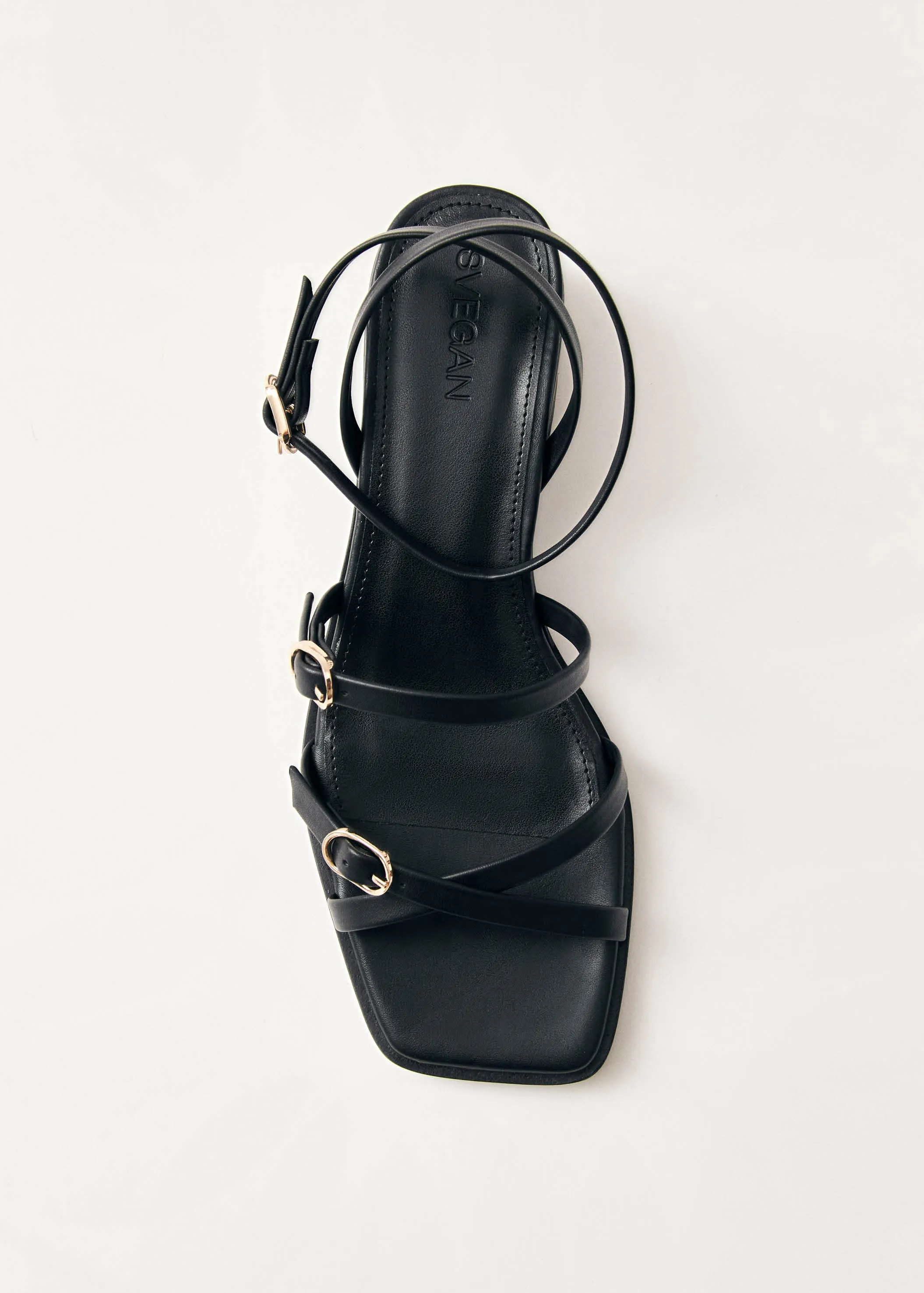 Tanya Black Vegan Leather Sandals sold by Alohas product image thumbnail 5