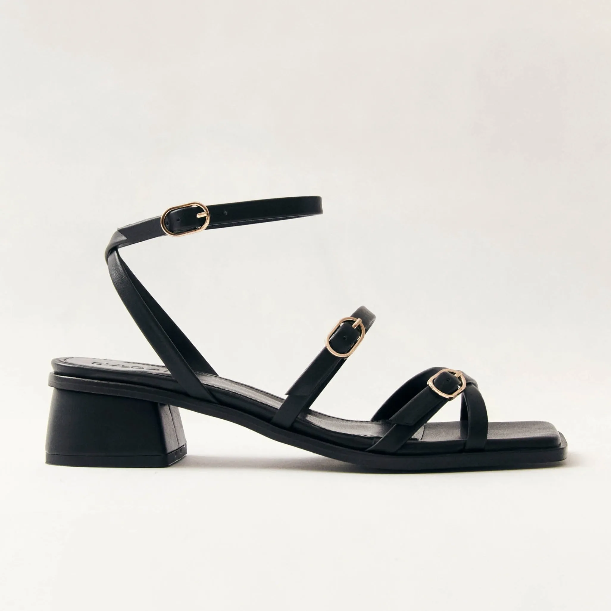 Tanya Black Vegan Leather Sandals sold by Alohas product image thumbnail 3