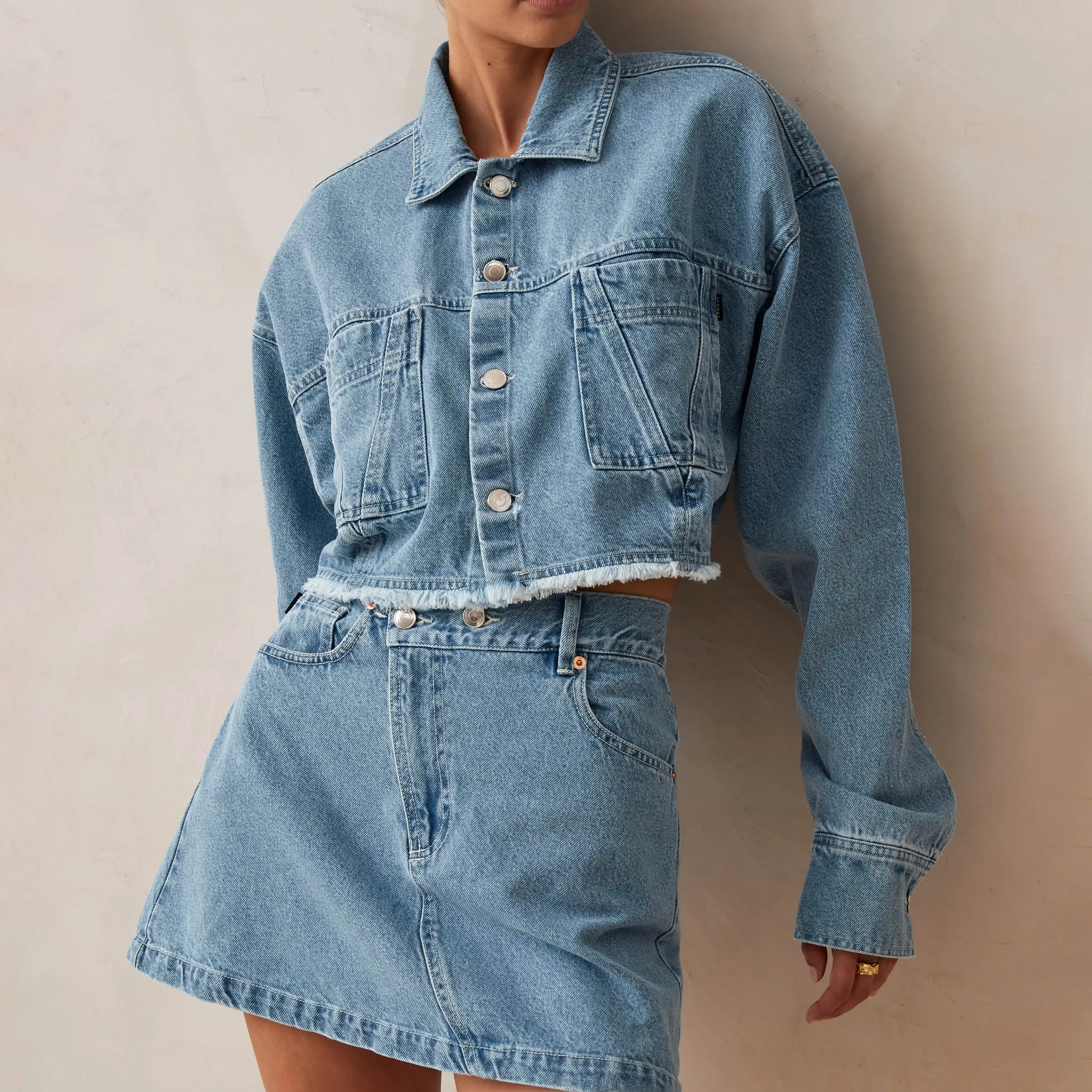 Calgary Blue Denim Jacket sold by Alohas product image thumbnail 3