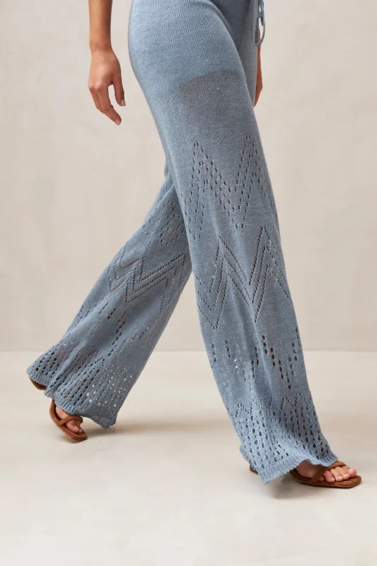 Capri Blue Tricot Pants sold by Alohas