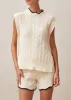 Tina Ecru Tricot Vest sold by Alohas