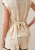 Tina Ecru Tricot Vest sold by Alohas