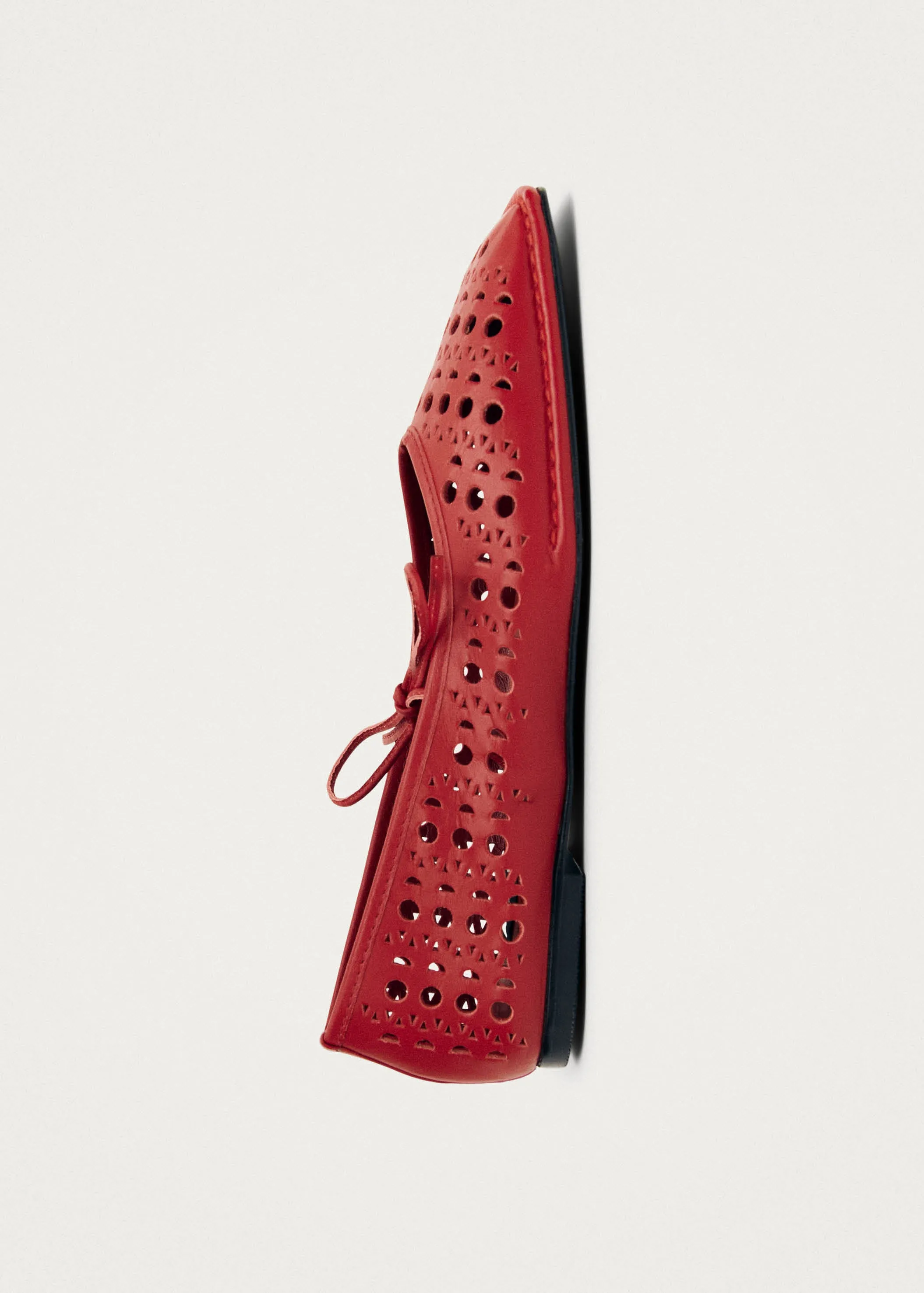 Sway Slit Red Leather Ballet Flats sold by Alohas product image thumbnail 5