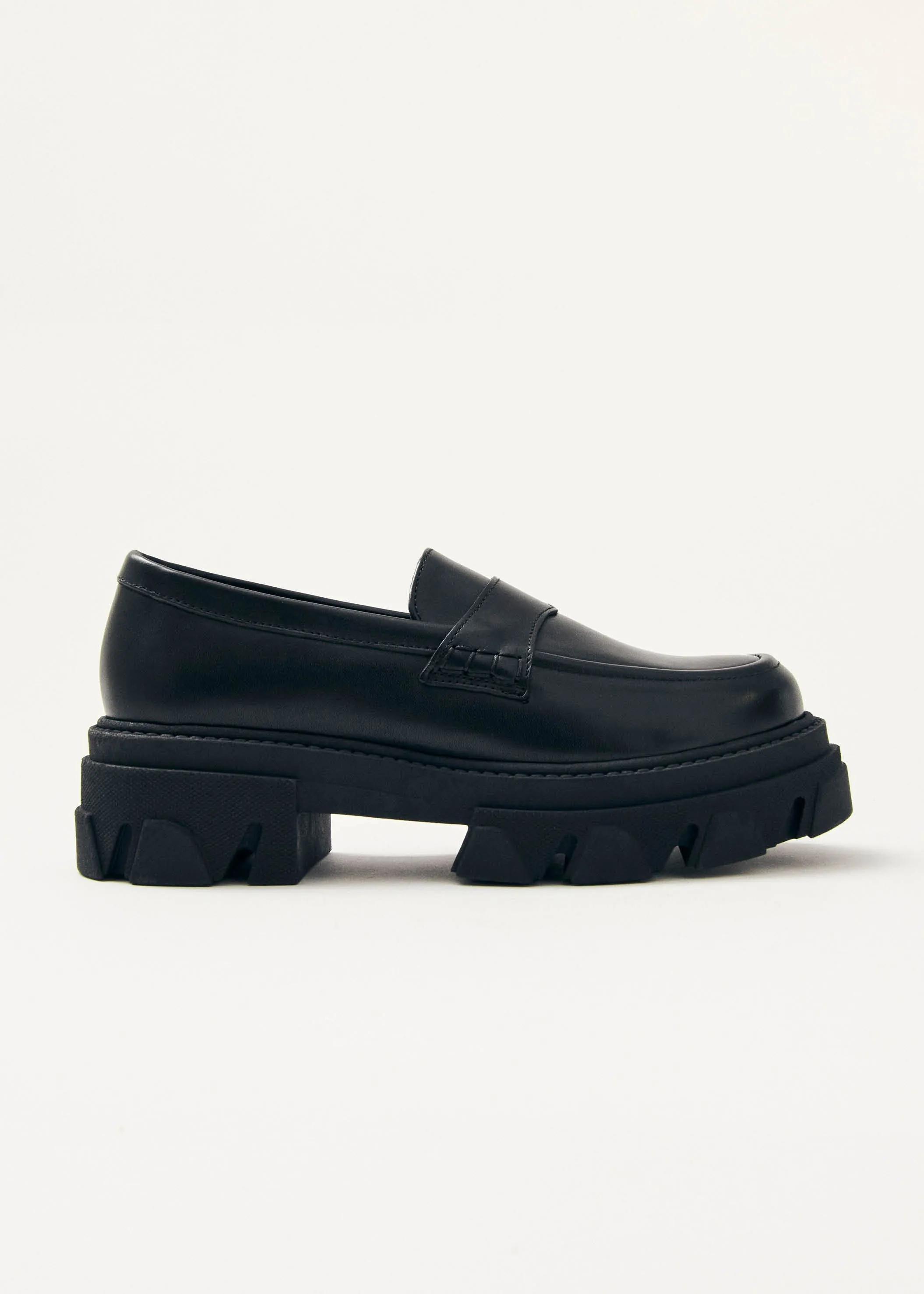 Trailblazer Black Leather Loafers sold by Alohas