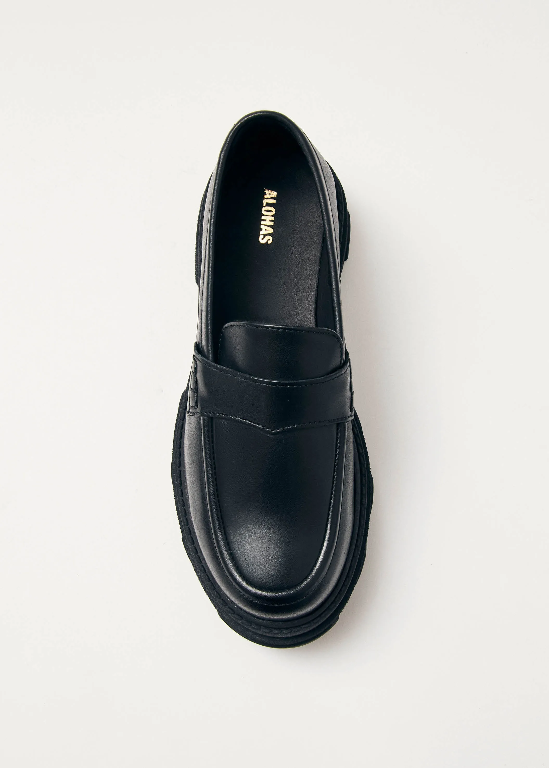 Trailblazer Black Leather Loafers sold by Alohas product image thumbnail 4