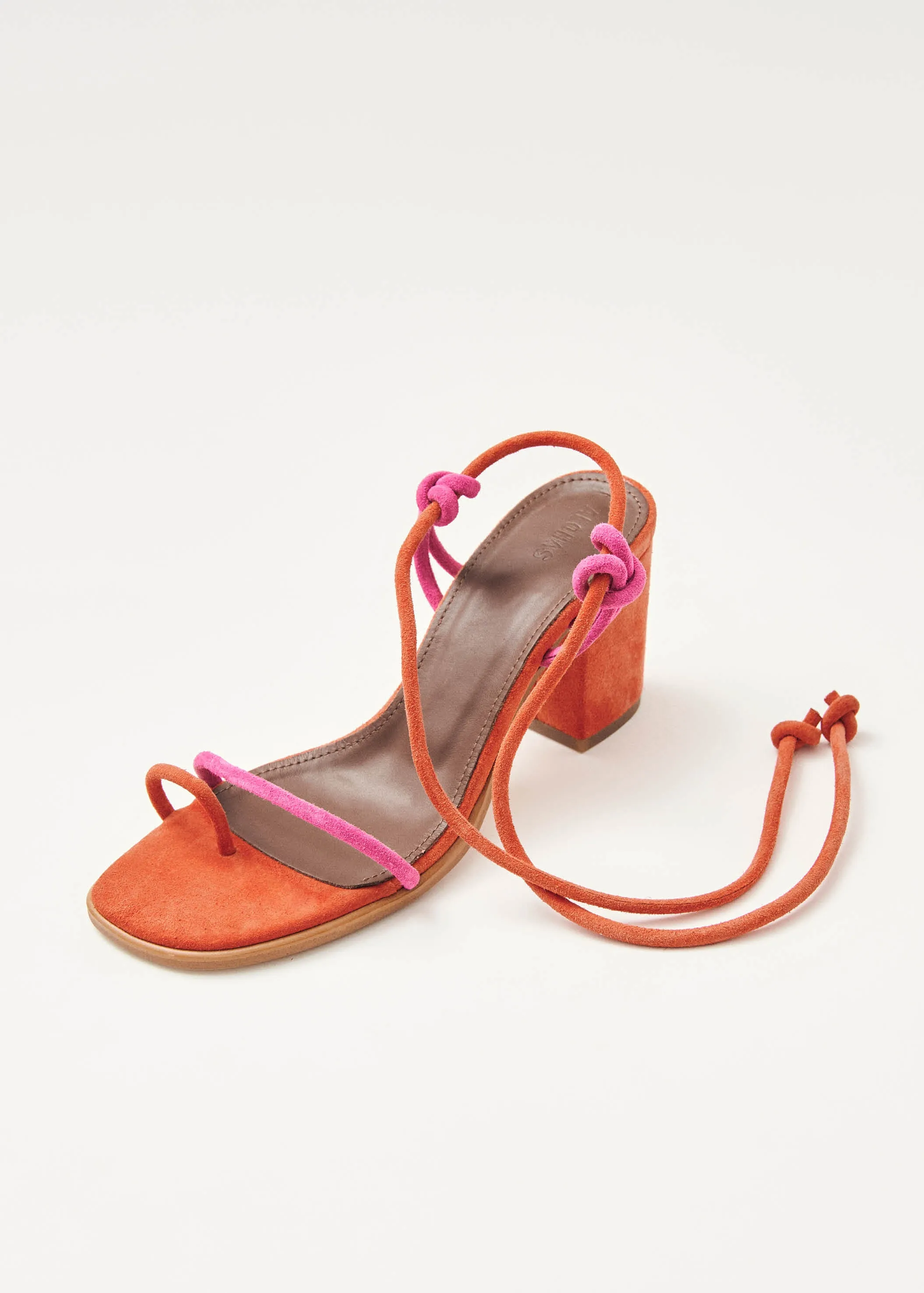 Grace Bicolor Magenta Orange Leather Sandals sold by Alohas product image thumbnail 2