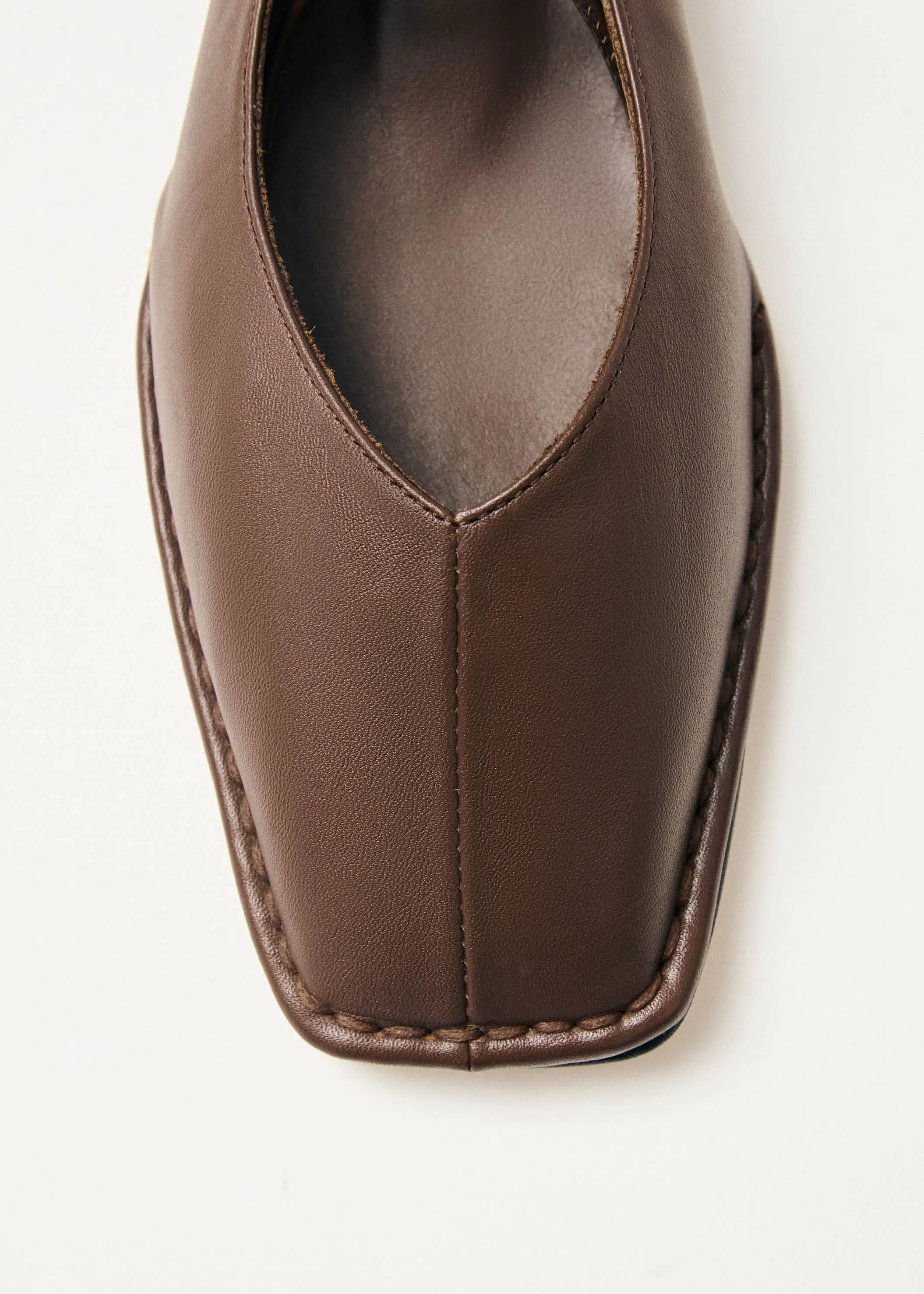Sway Chestnut Brown Leather Ballet Flats sold by Alohas product image thumbnail 5