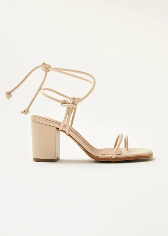Grace Corn Cream Vegan Leather Sandals sold by Alohas