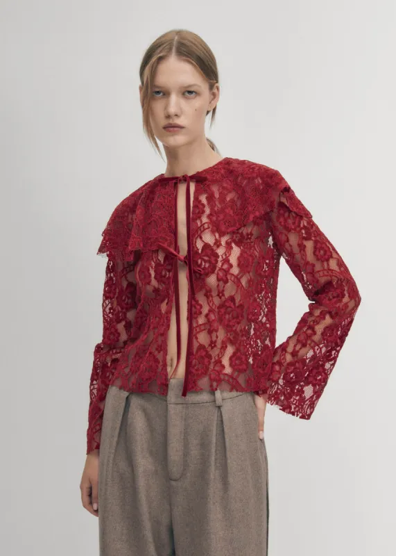 Tolpa Lace Wine Blouse sold by Alohas