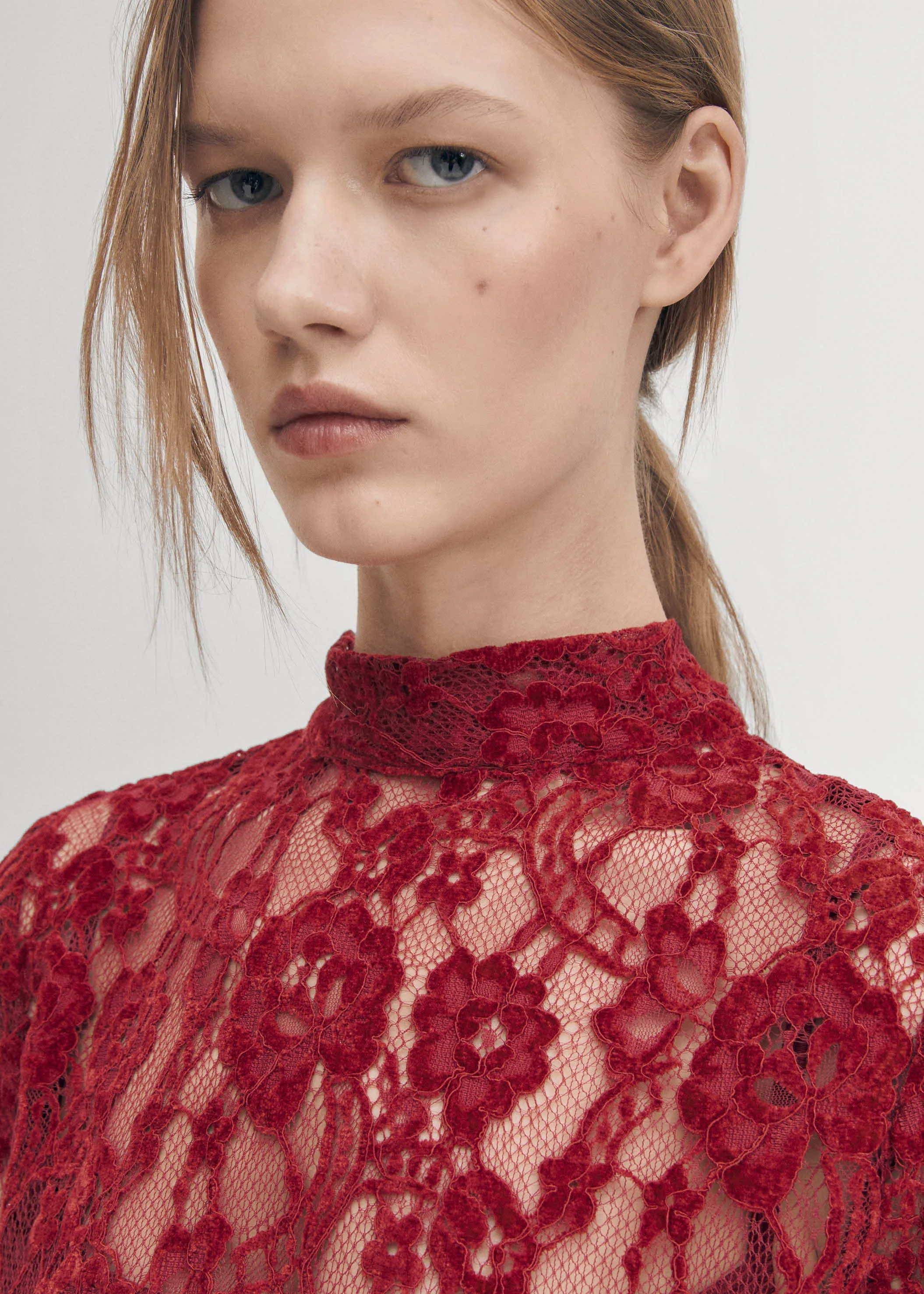 Tiban Lace Wine Dress sold by Alohas product image thumbnail 5