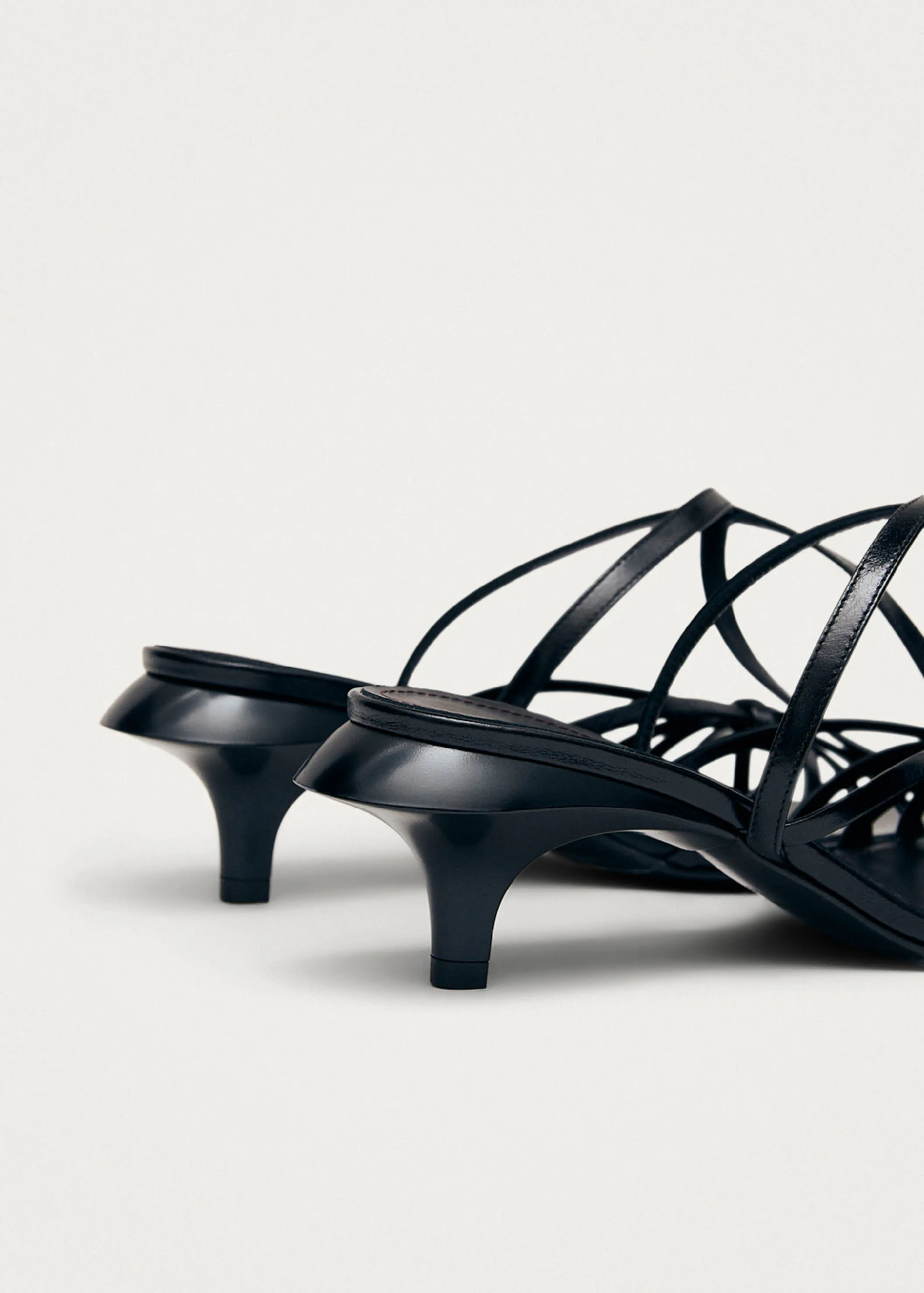 Soleia Black Leather Sandals sold by Alohas product image thumbnail 2