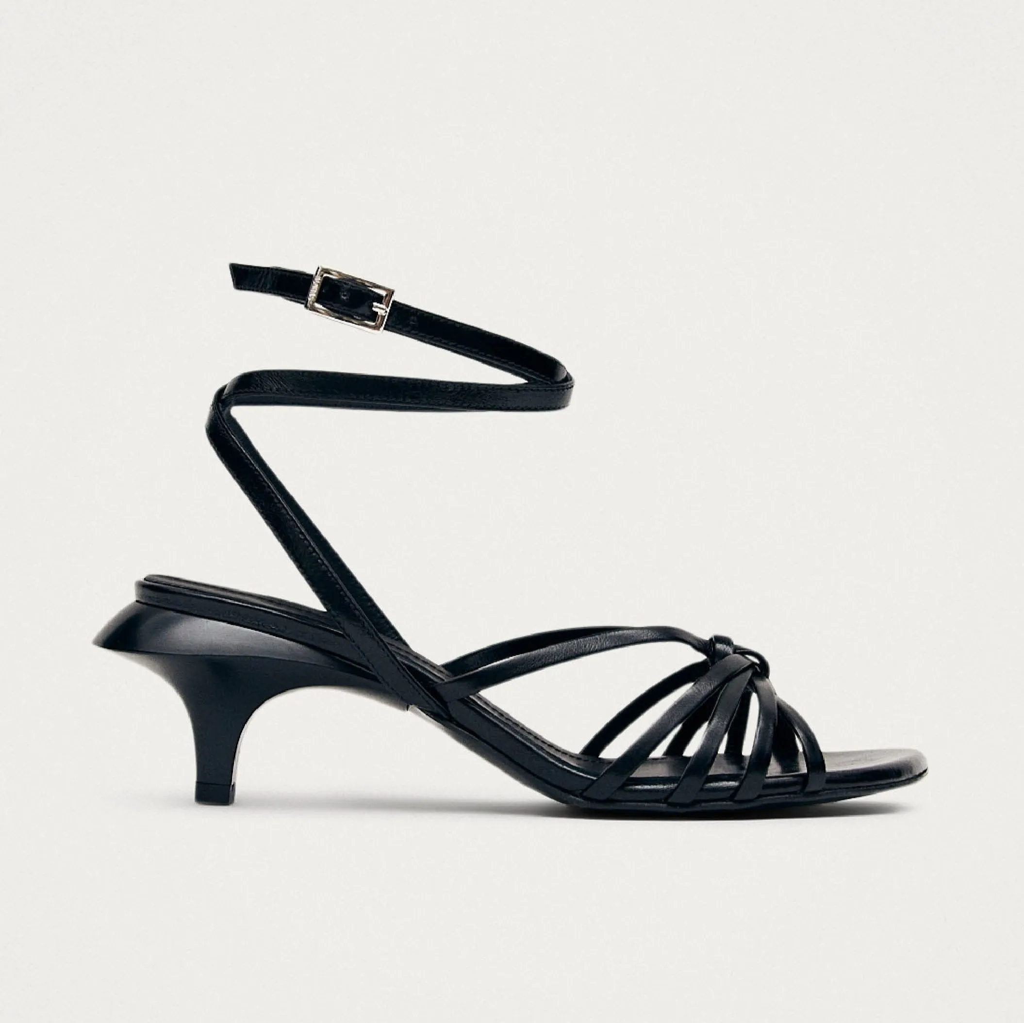 Soleia Black Leather Sandals sold by Alohas product image thumbnail 3