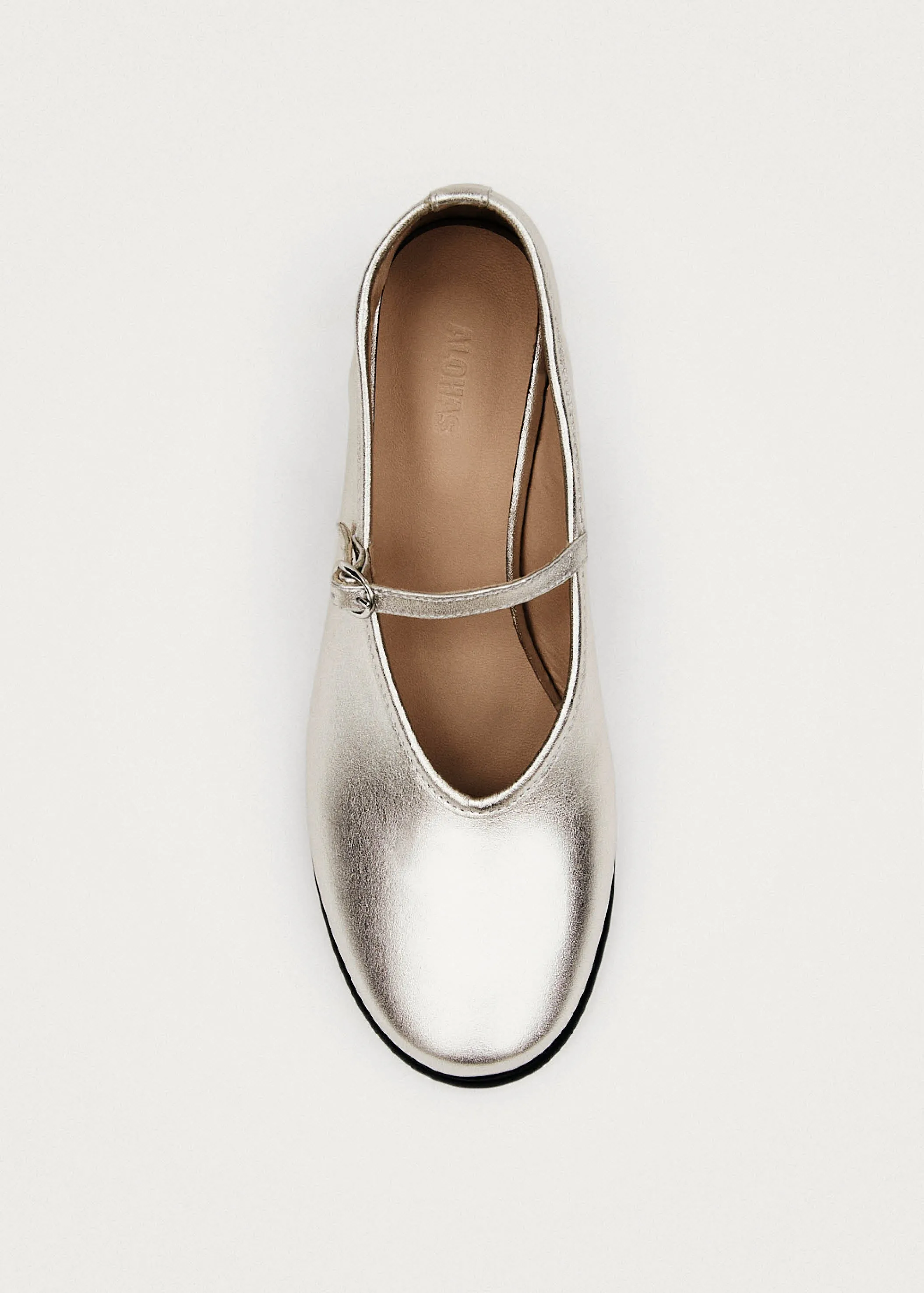 Esha Shimmer Silver Leather Pumps sold by Alohas product image thumbnail 5