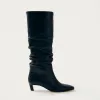 Kalila Black Leather Boots sold by Alohas