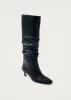 Kalila Black Leather Boots sold by Alohas