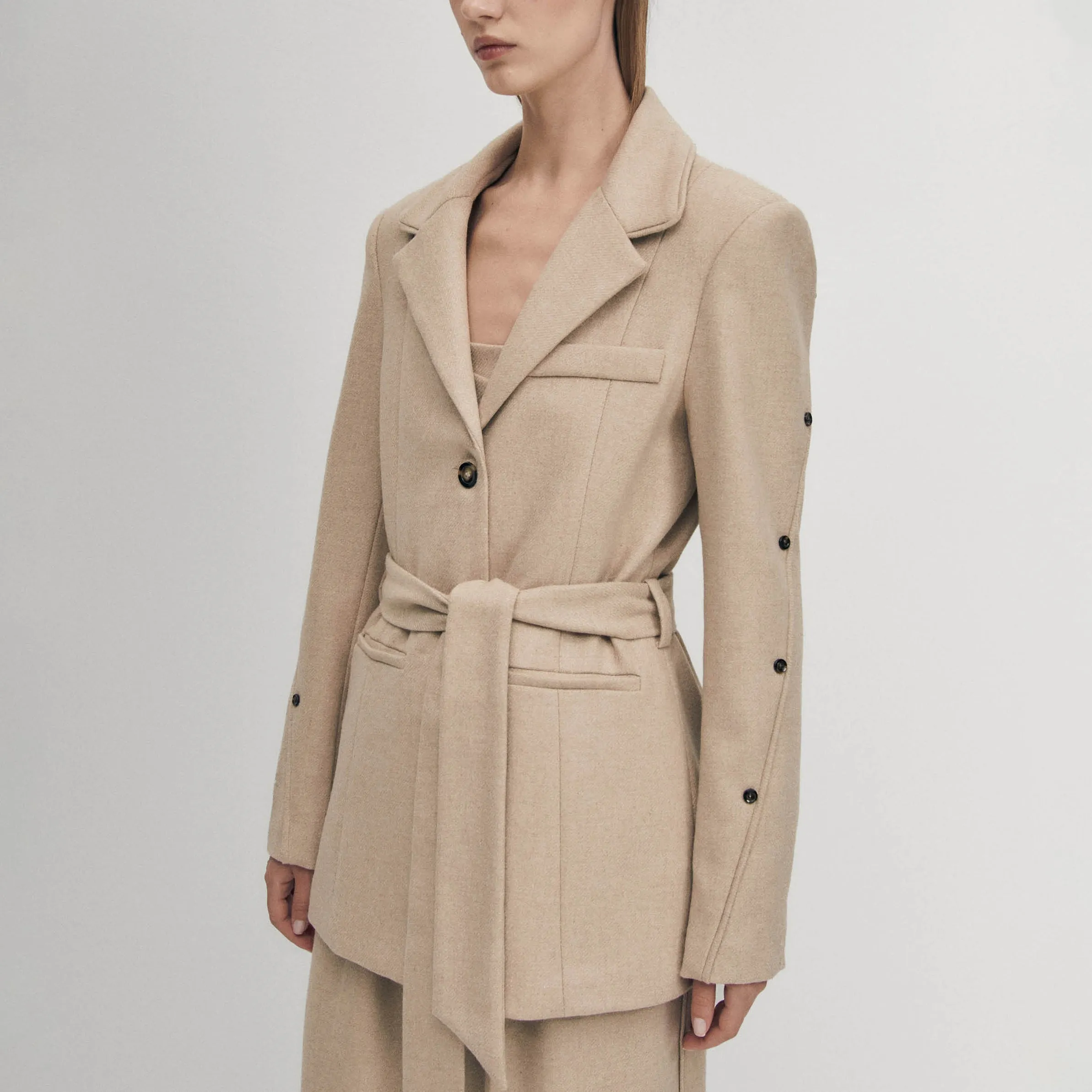 Beth Beige Blazer sold by Alohas product image thumbnail 3